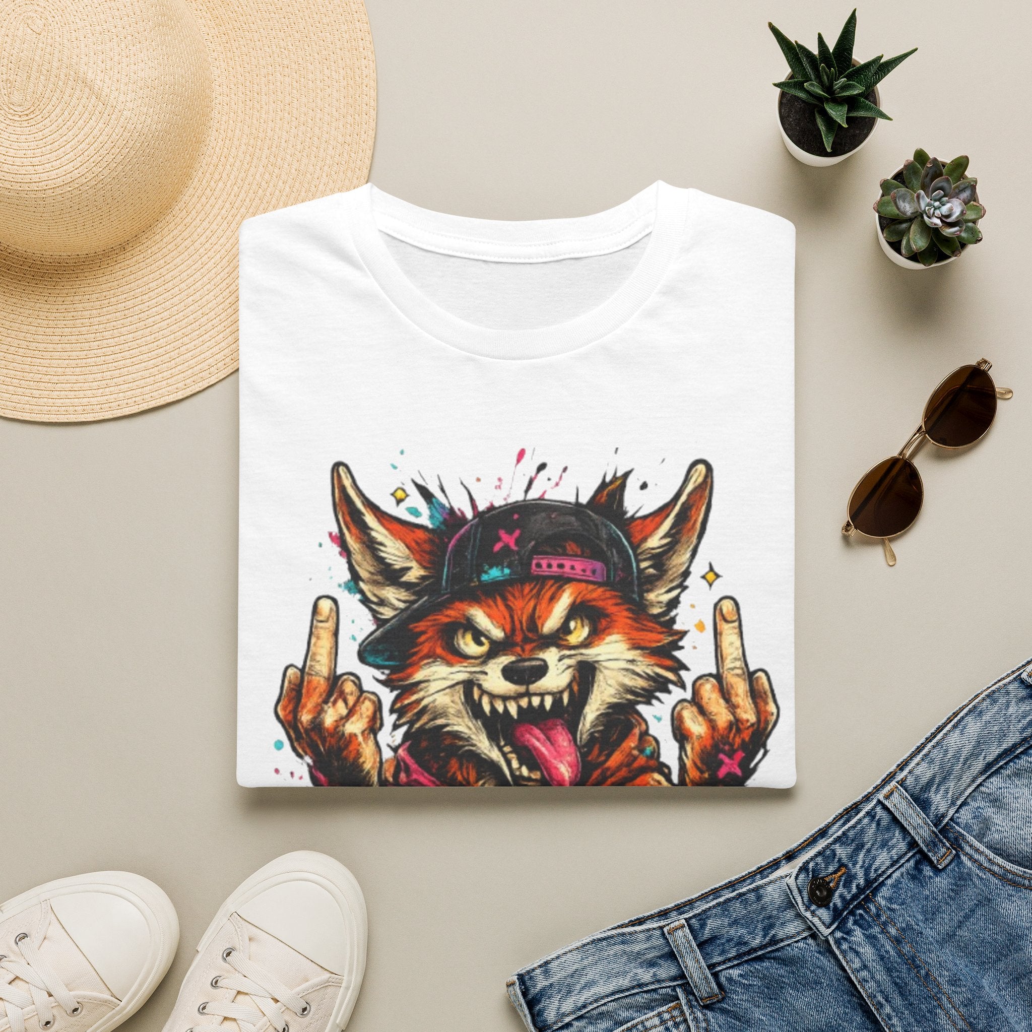 Out of F*cks Fox T-Shirt — Edgy Graphic Streetwear Tee