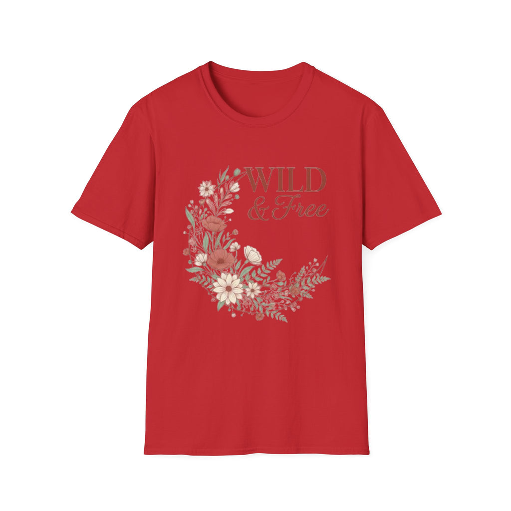 Minimal Floral Chest Tee — 'Be Kind' White T-Shirt
