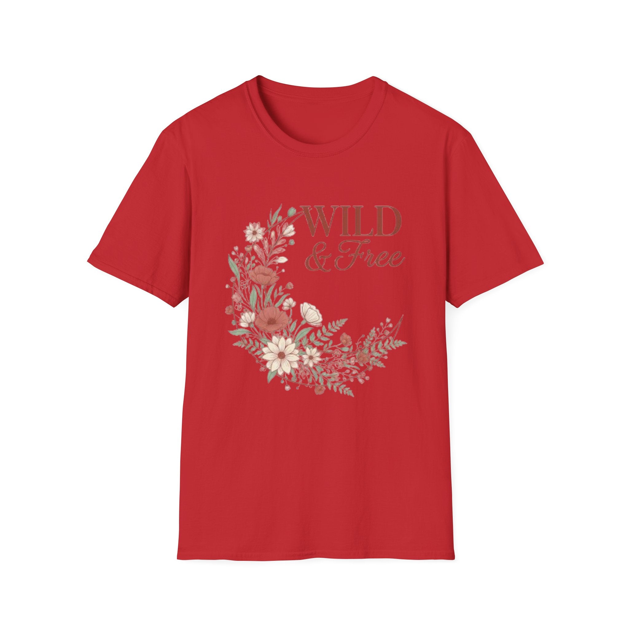 Minimal Floral Chest Tee — 'Be Kind' White T-Shirt