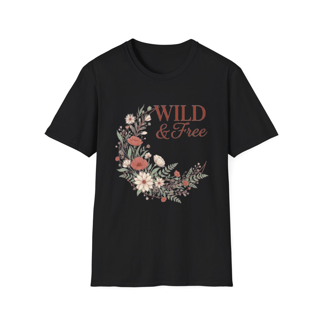 Minimal Floral Chest Tee — 'Be Kind' White T-Shirt