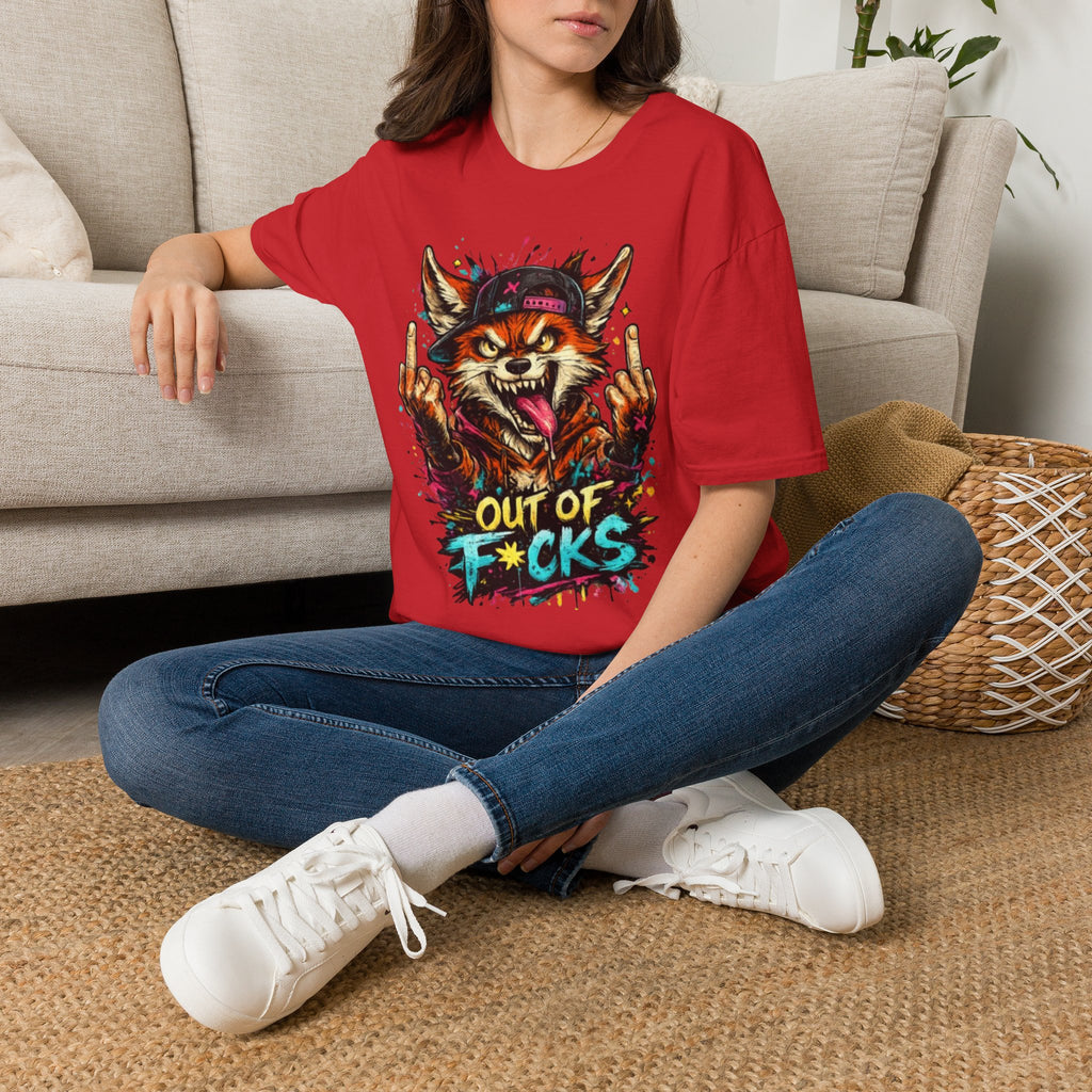 Out of F*cks Fox T-Shirt — Edgy Graphic Streetwear Tee