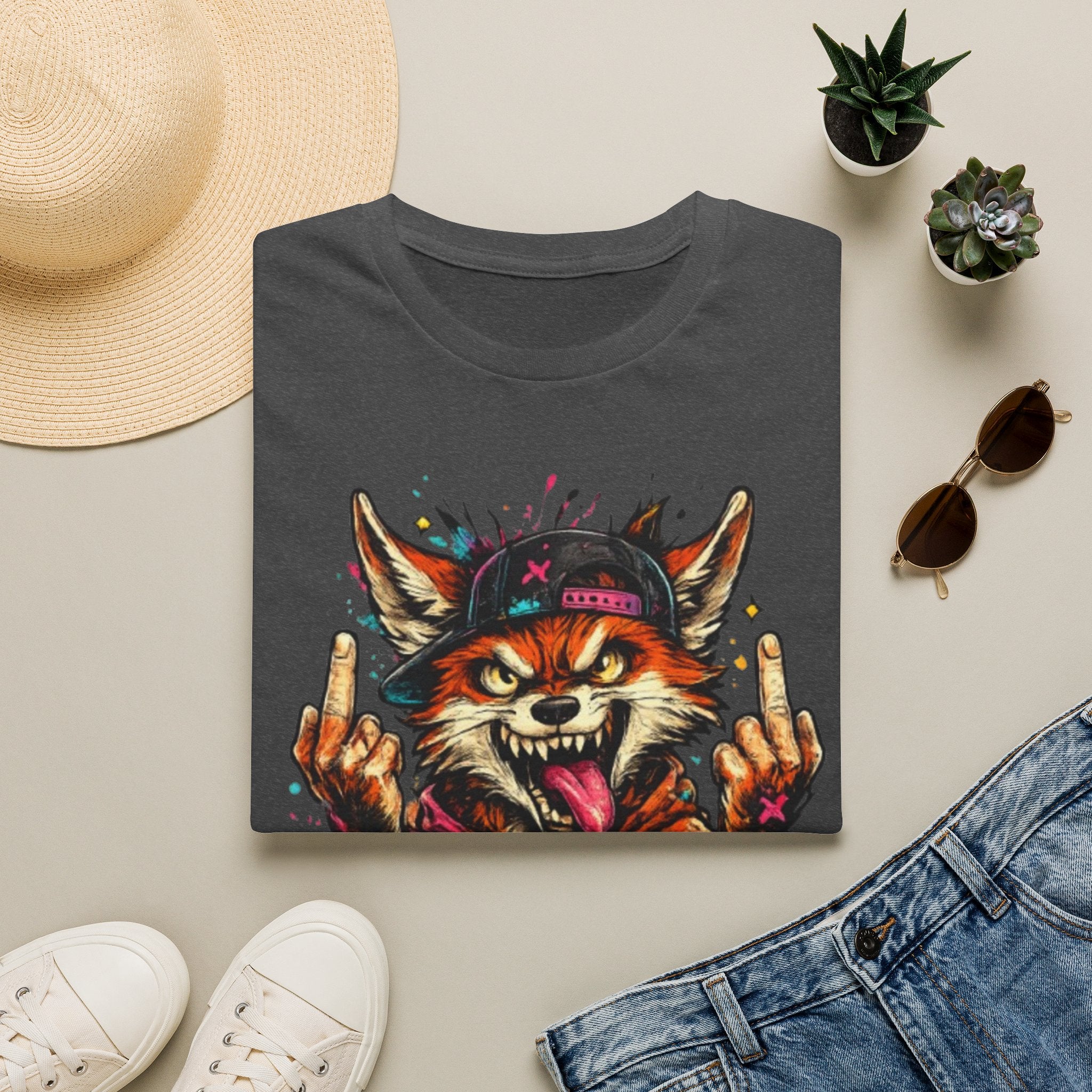 Out of F*cks Fox T-Shirt — Edgy Graphic Streetwear Tee