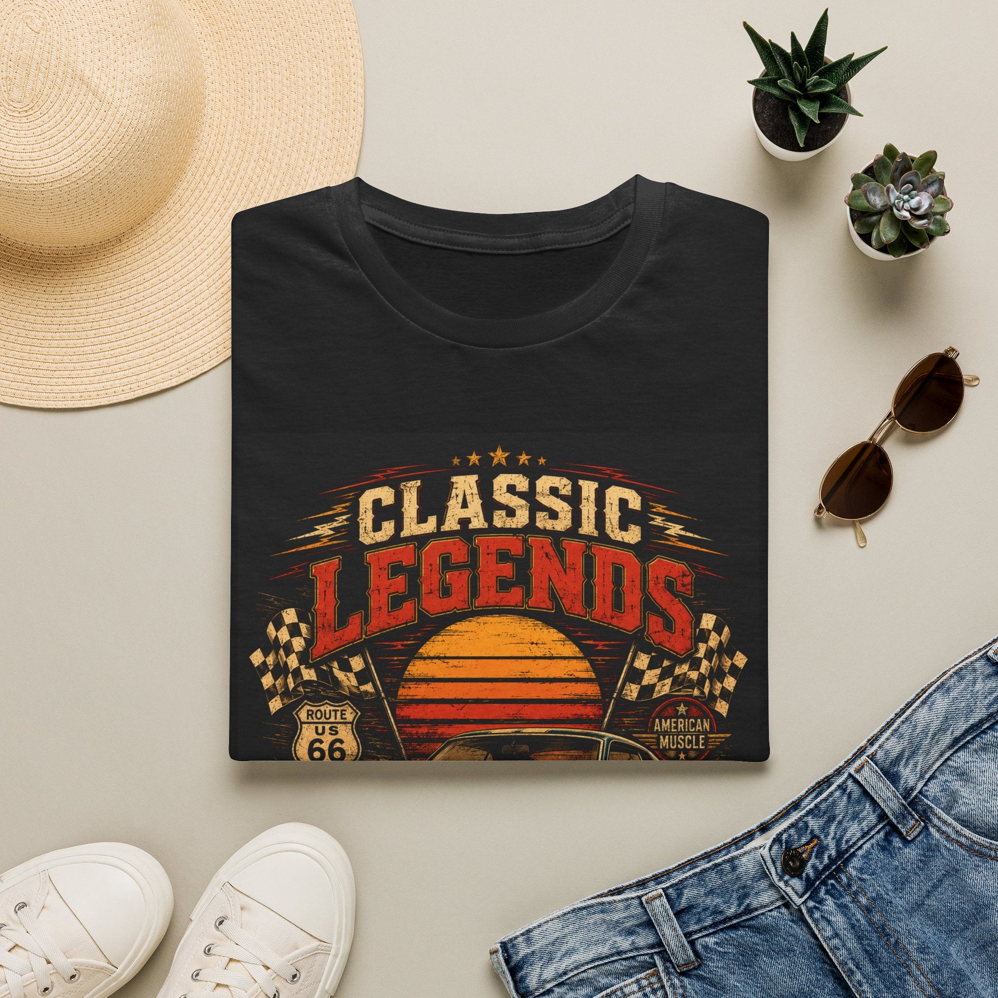 Classic Legends Car T-Shirt — "Built to Last" Vintage Muscle Tee