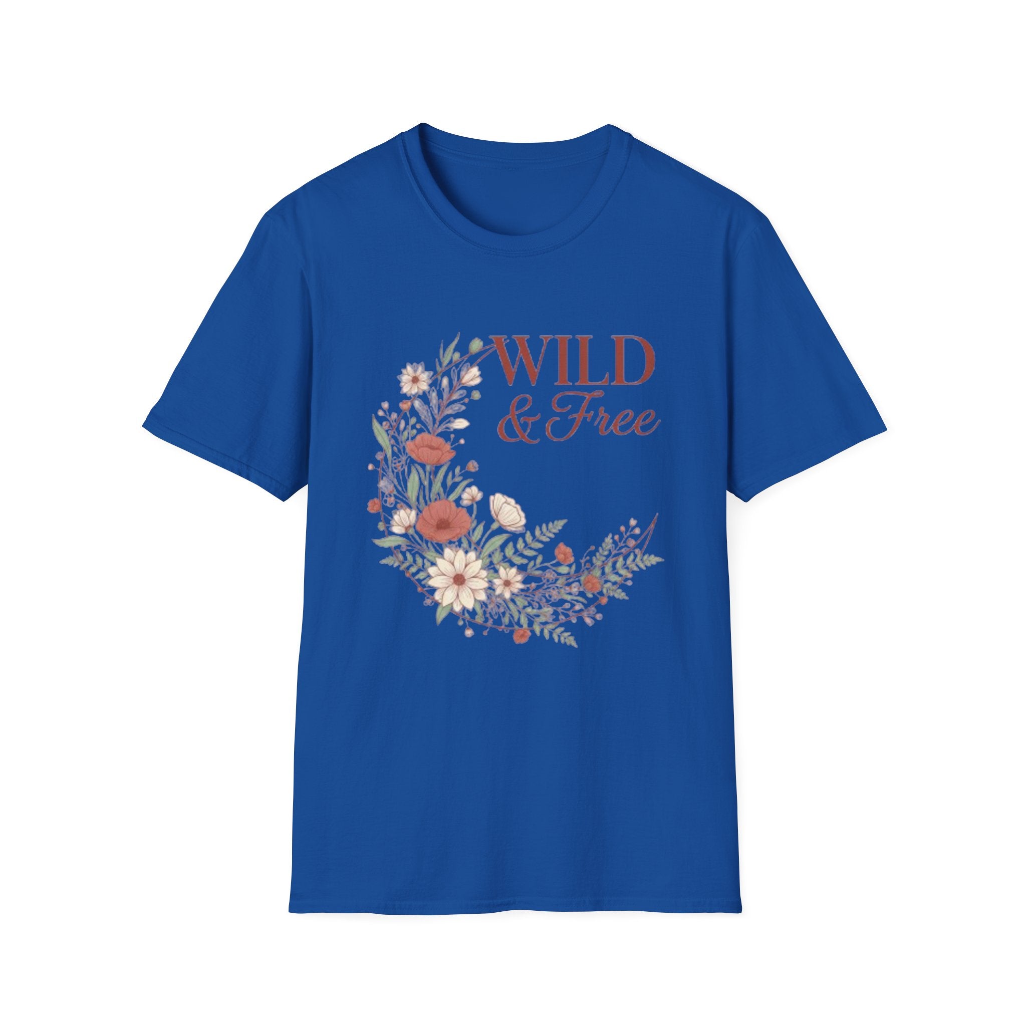 Minimal Floral Chest Tee — 'Be Kind' White T-Shirt