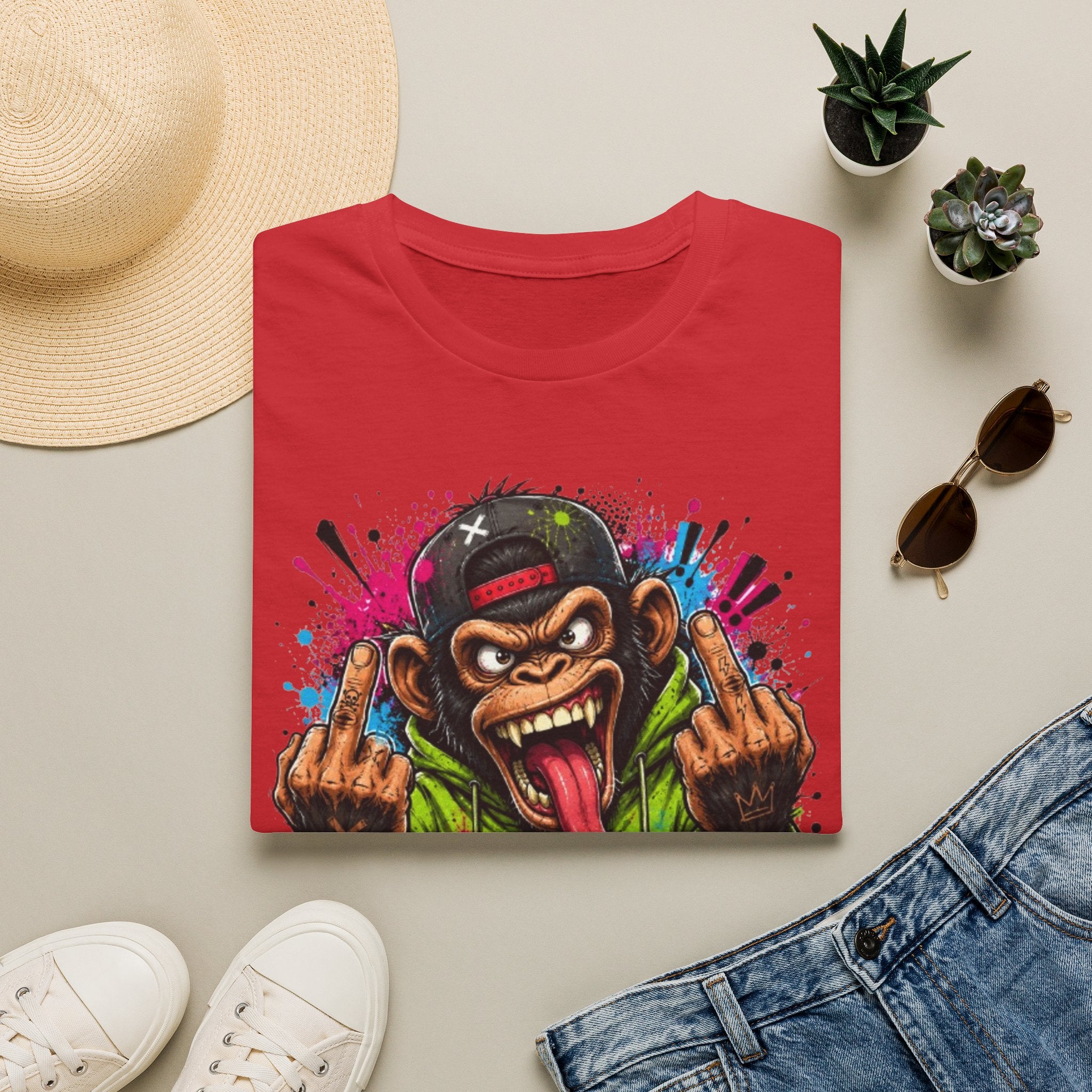 T-Shirt — 'Zero Chill' Angry Monkey Graphic Tee