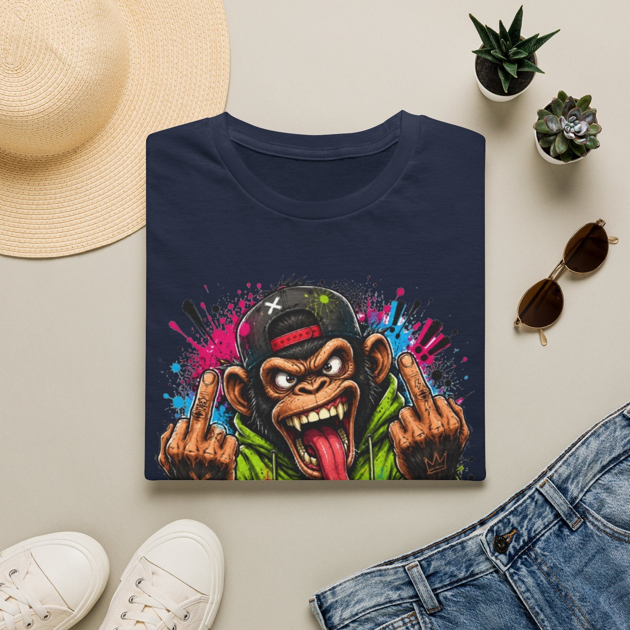 T-Shirt — 'Zero Chill' Angry Monkey Graphic Tee