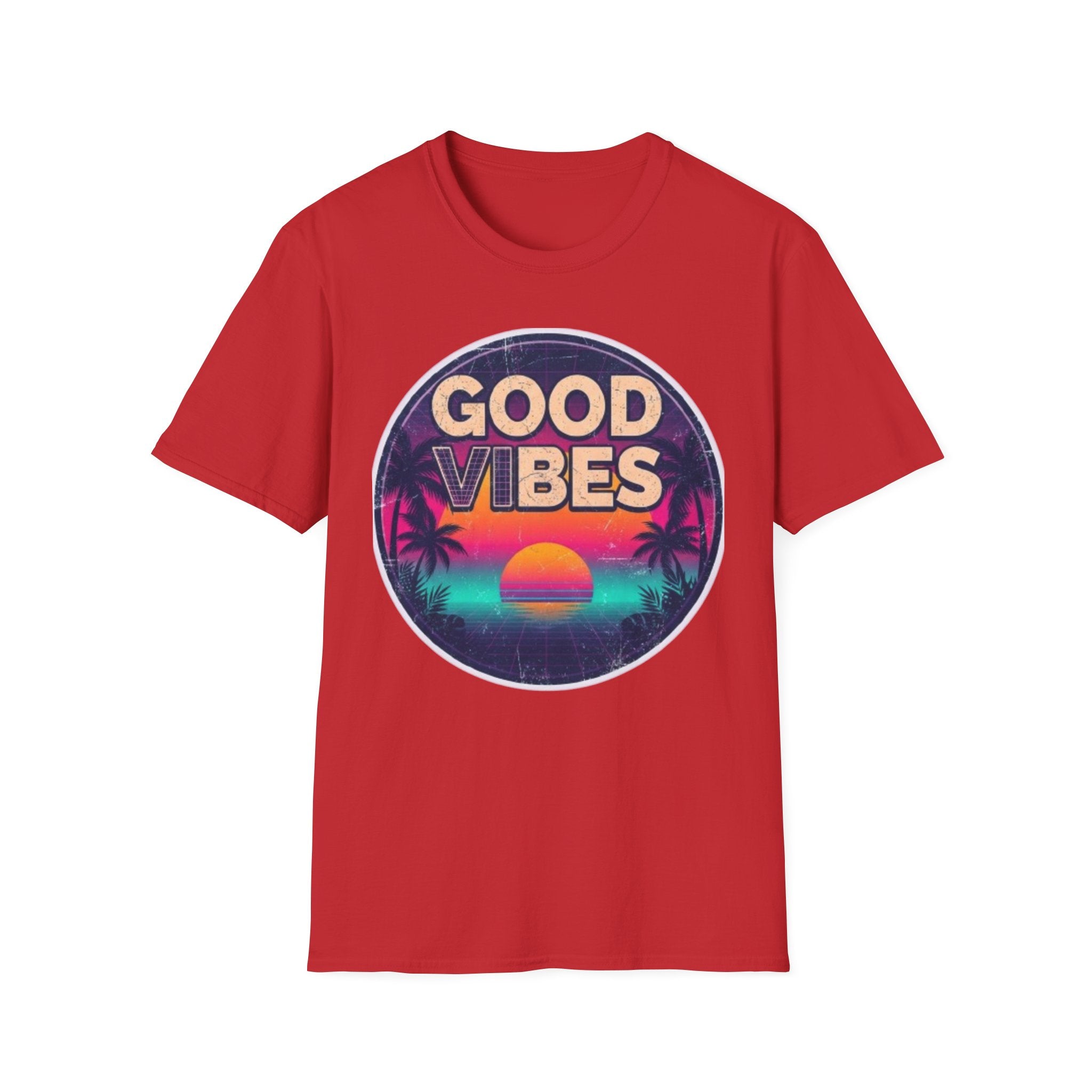 Good Vibes Retro Sunset T‑Shirt