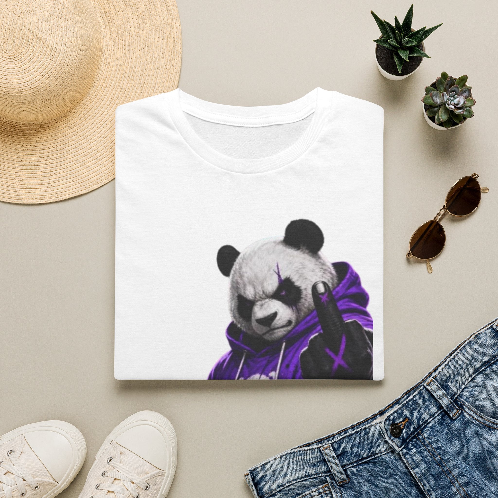 Panda Skull Hoodie Graphic T-Shirt
