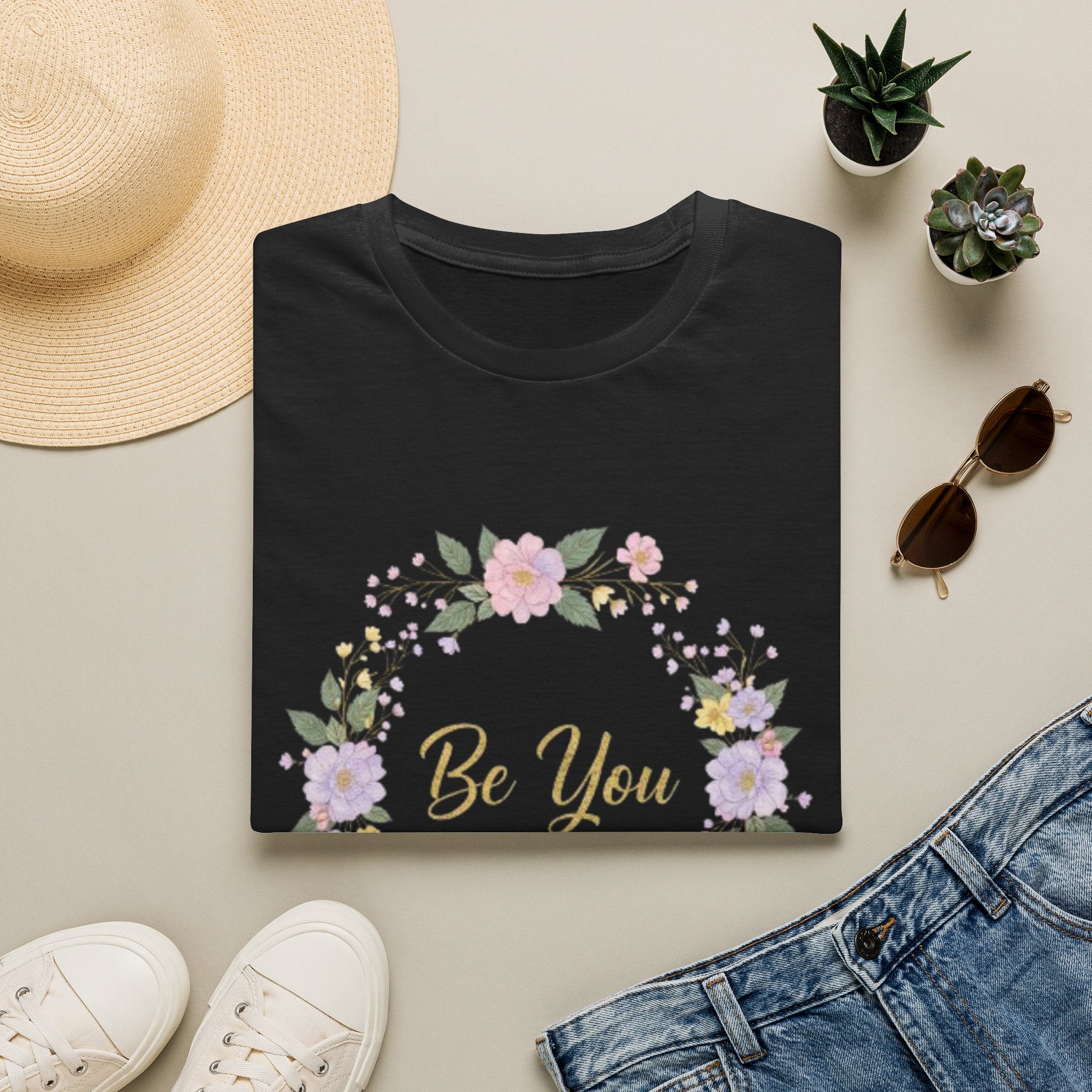 Be You Floral T-Shirt — Inspirational Women’s Self-Love Tee