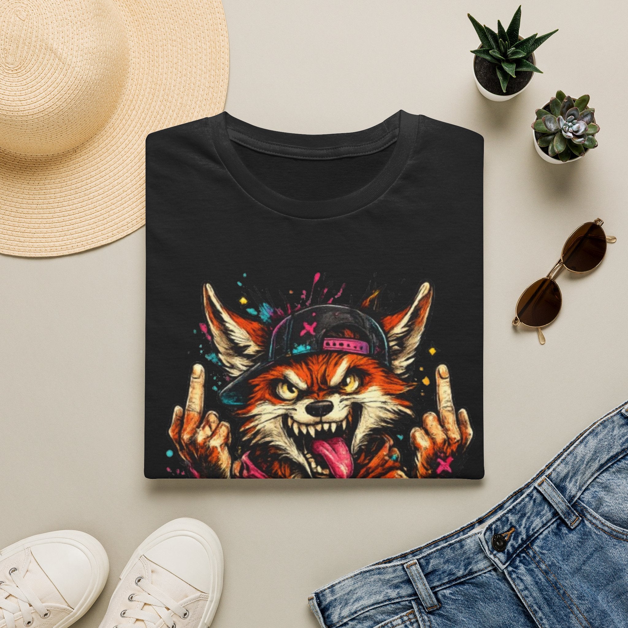 Out of F*cks Fox T-Shirt — Edgy Graphic Streetwear Tee