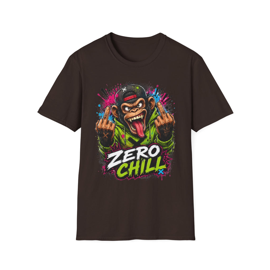 T-Shirt — 'Zero Chill' Angry Monkey Graphic Tee