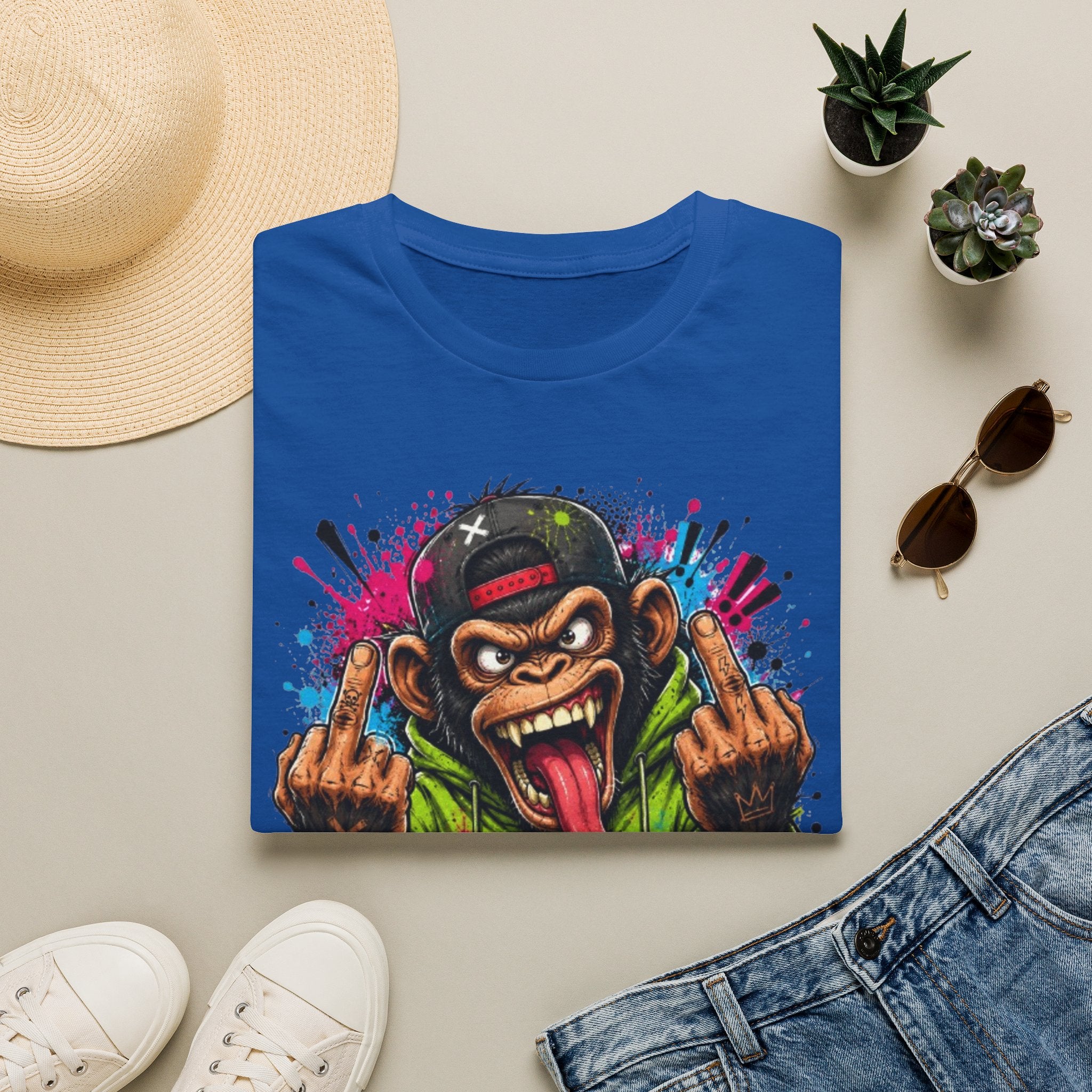 T-Shirt — 'Zero Chill' Angry Monkey Graphic Tee
