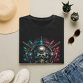 Techno Skull T-Shirt — Neon EDM Rave Music Festival Tee