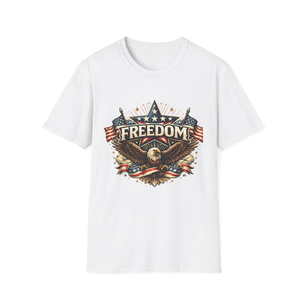 Freedom Eagle Patriotic T-Shirt | American Flag Graphic Tee Gift for Him
