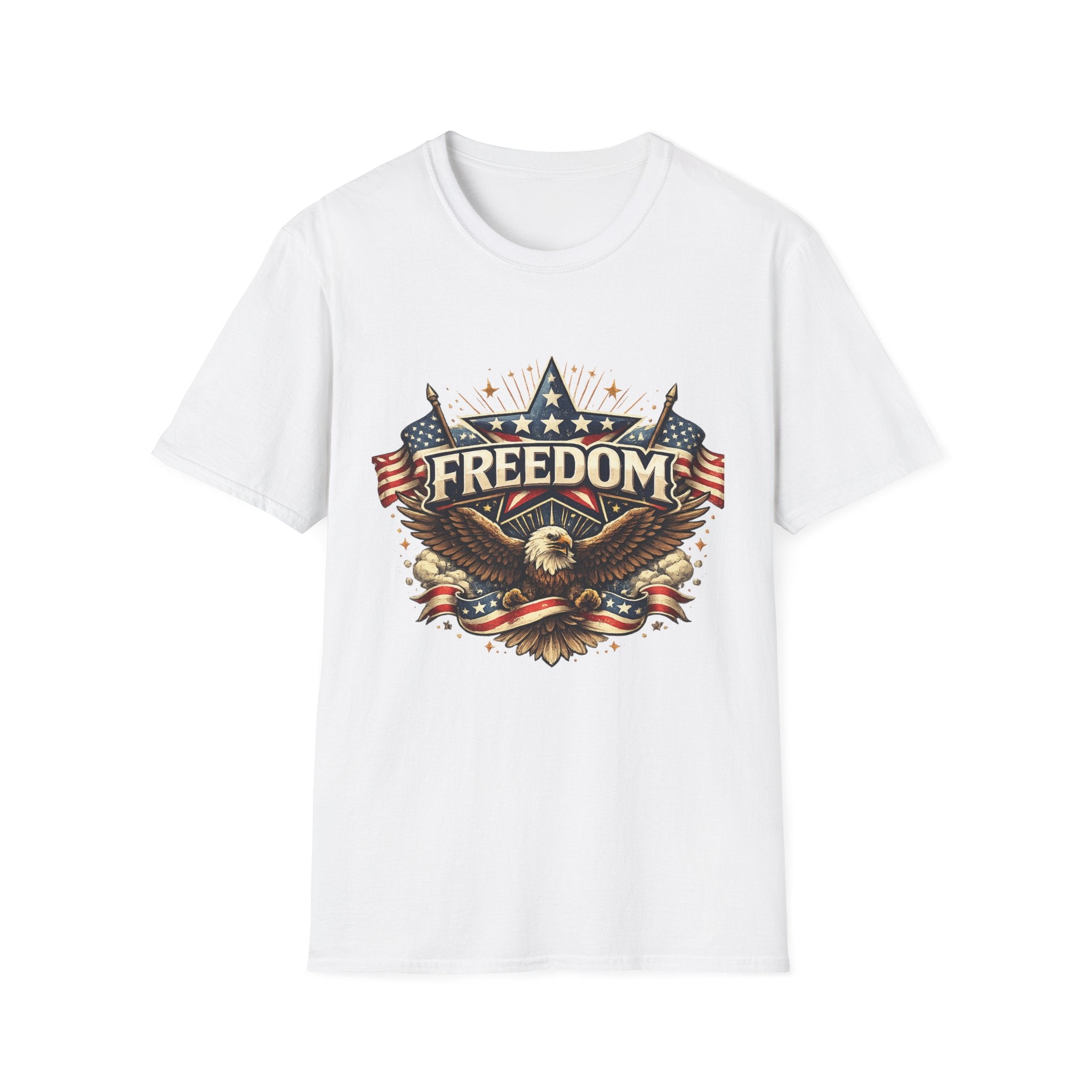 Freedom Eagle Patriotic T-Shirt | American Flag Graphic Tee Gift for Him