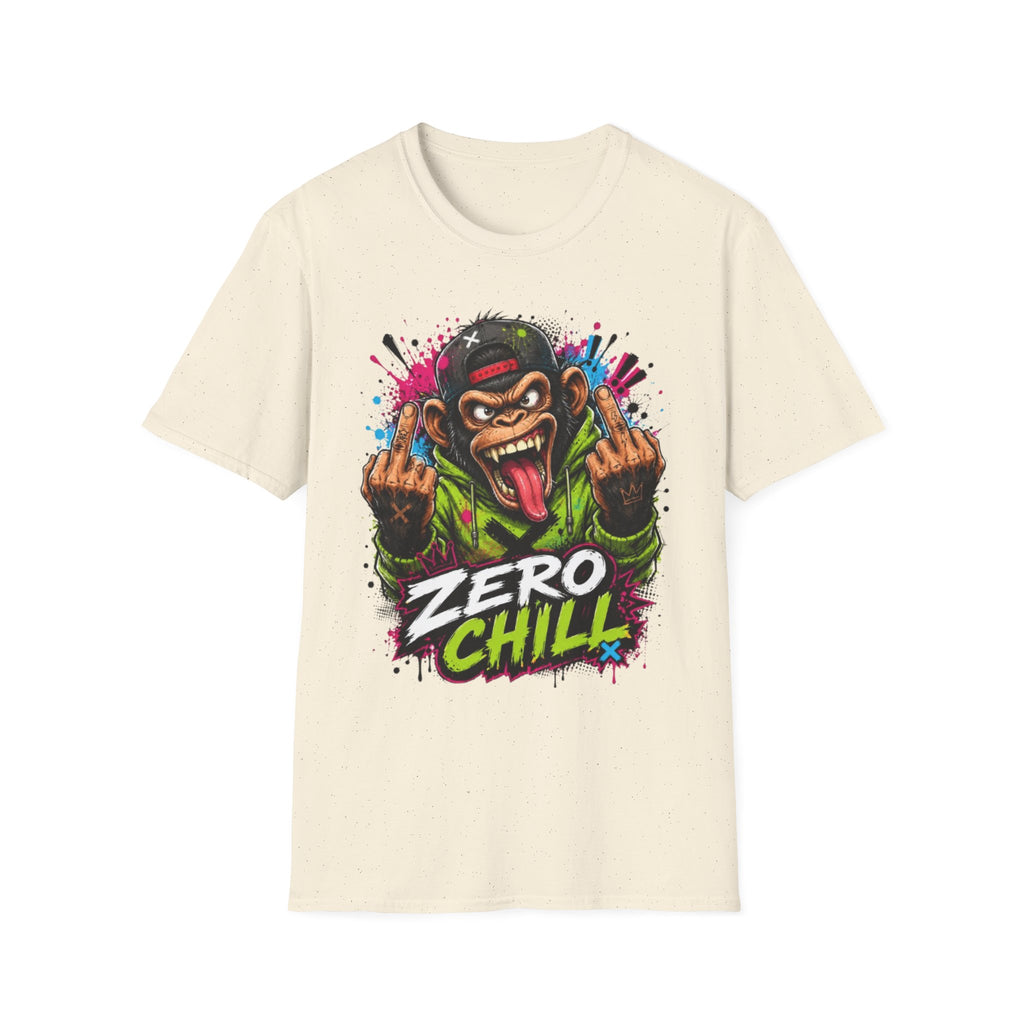 T-Shirt — 'Zero Chill' Angry Monkey Graphic Tee