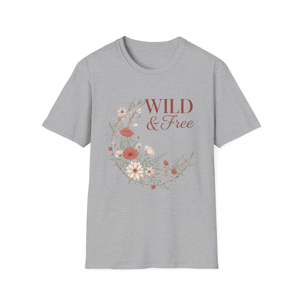 Minimal Floral Chest Tee — 'Be Kind' White T-Shirt