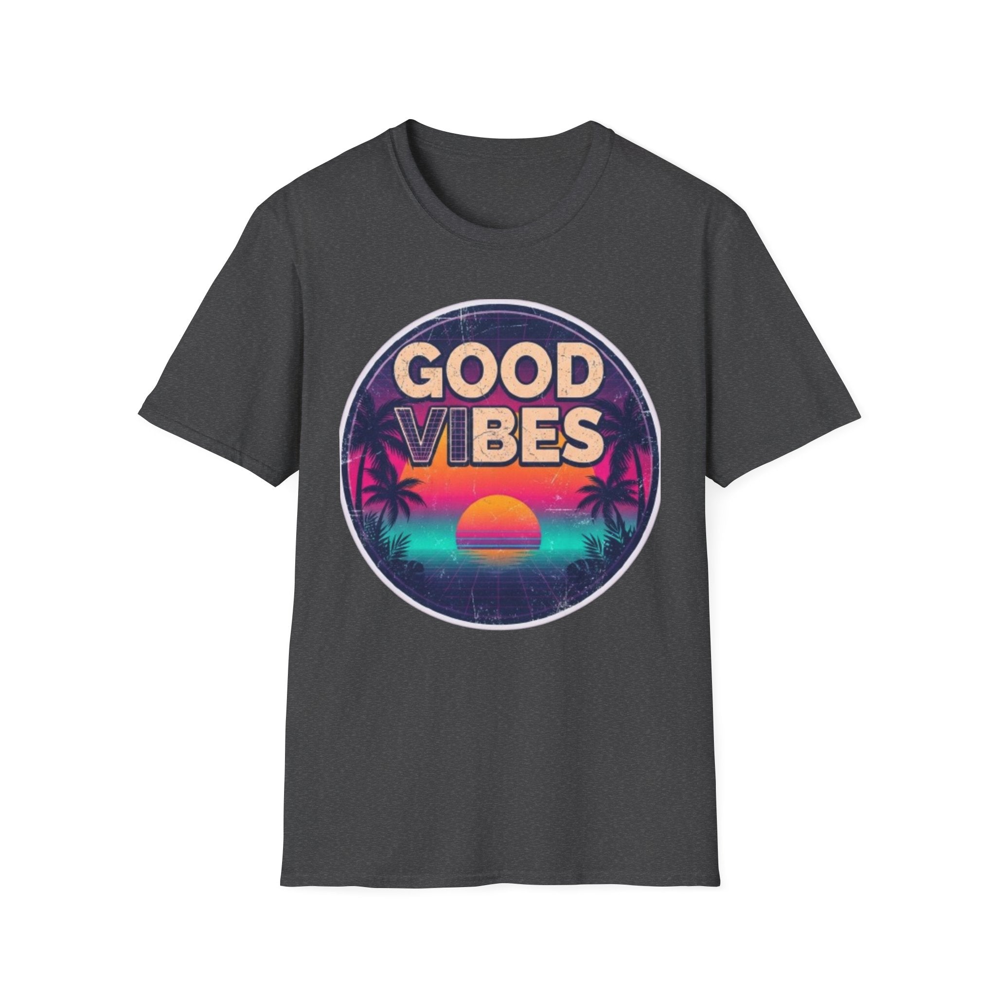 Good Vibes Retro Sunset T‑Shirt
