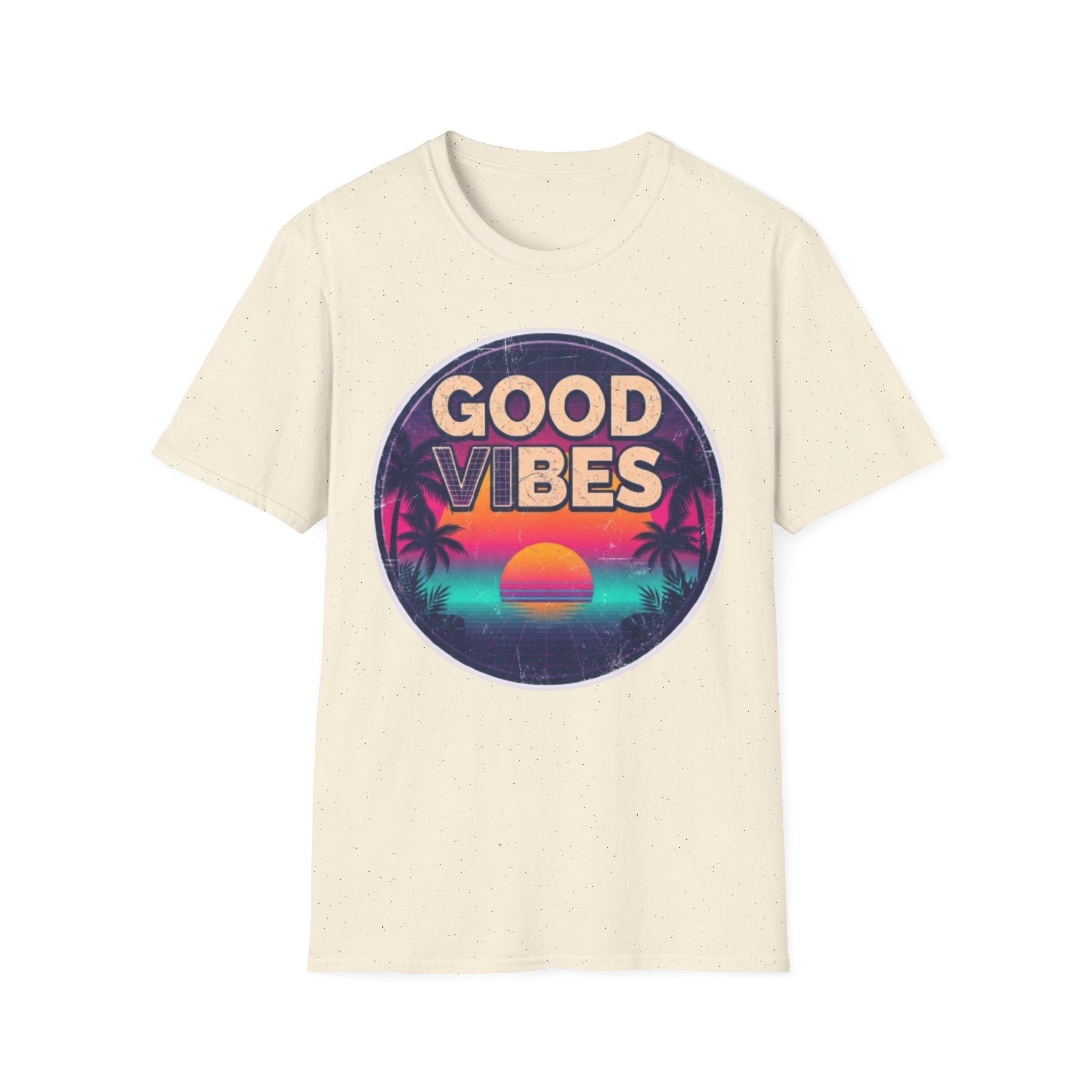 Good Vibes Retro Sunset T‑Shirt