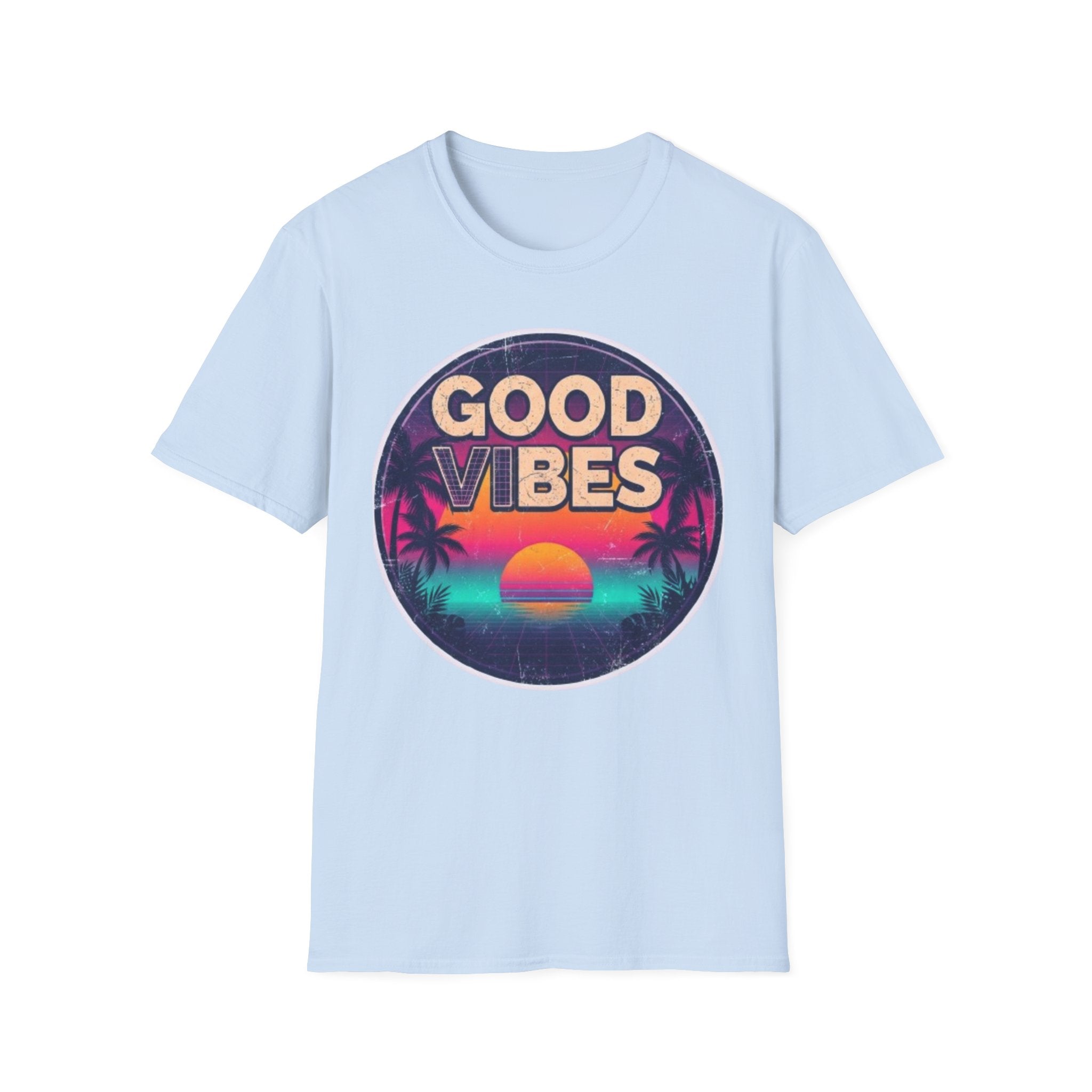 Good Vibes Retro Sunset T‑Shirt