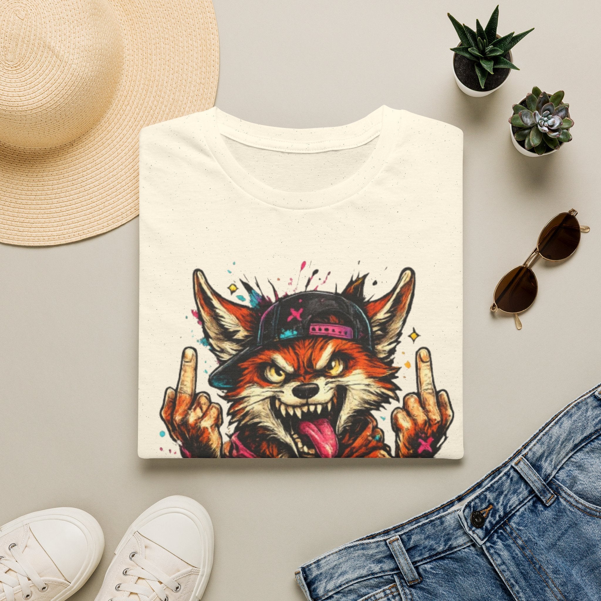 Out of F*cks Fox T-Shirt — Edgy Graphic Streetwear Tee