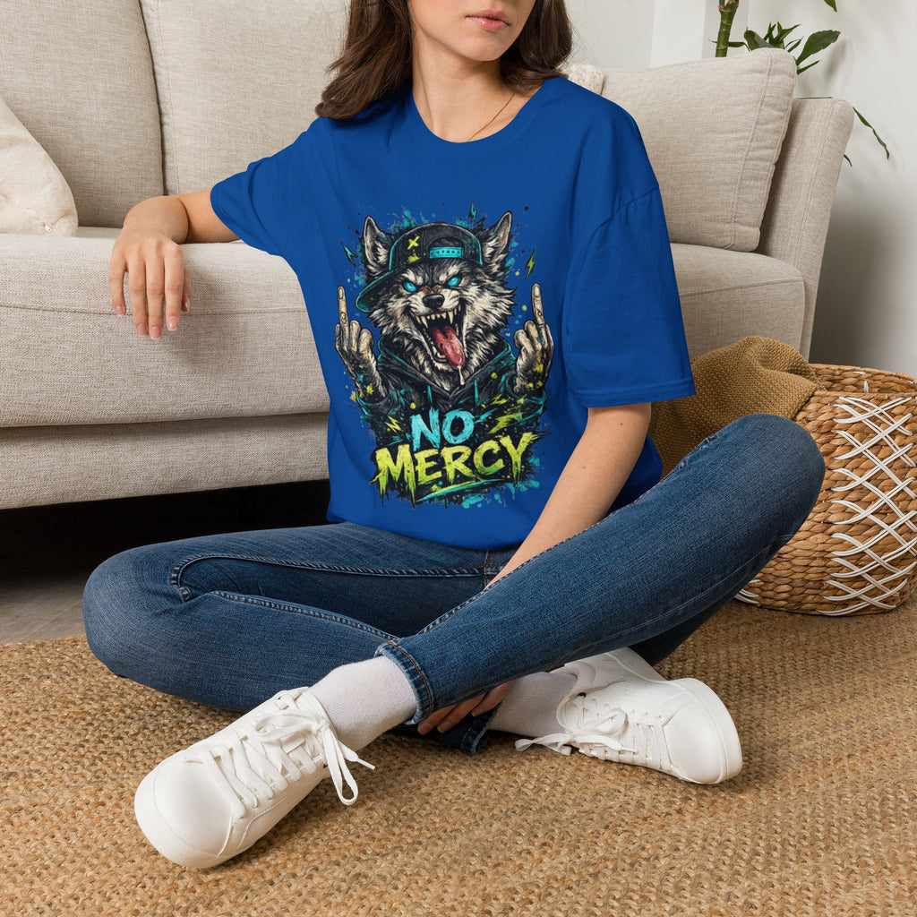 Wolf Graphic Tee — 'No Mercy' Streetwear T-Shirt