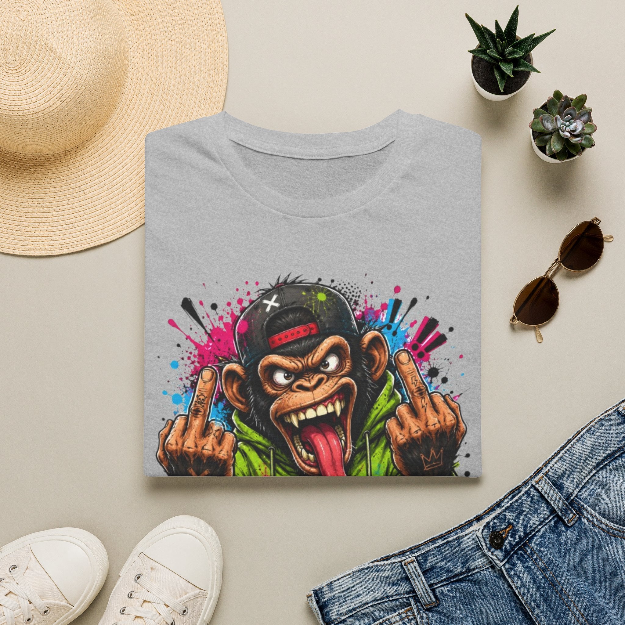 T-Shirt — 'Zero Chill' Angry Monkey Graphic Tee