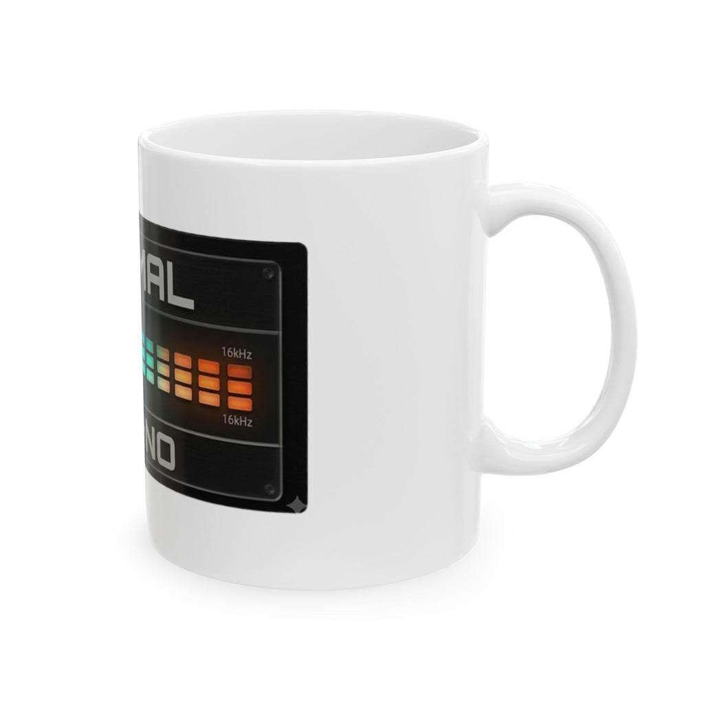 Minimal Techno Ceramic Mug – Color Equalizer Music Lover Coffee Cup (11oz & 15oz)