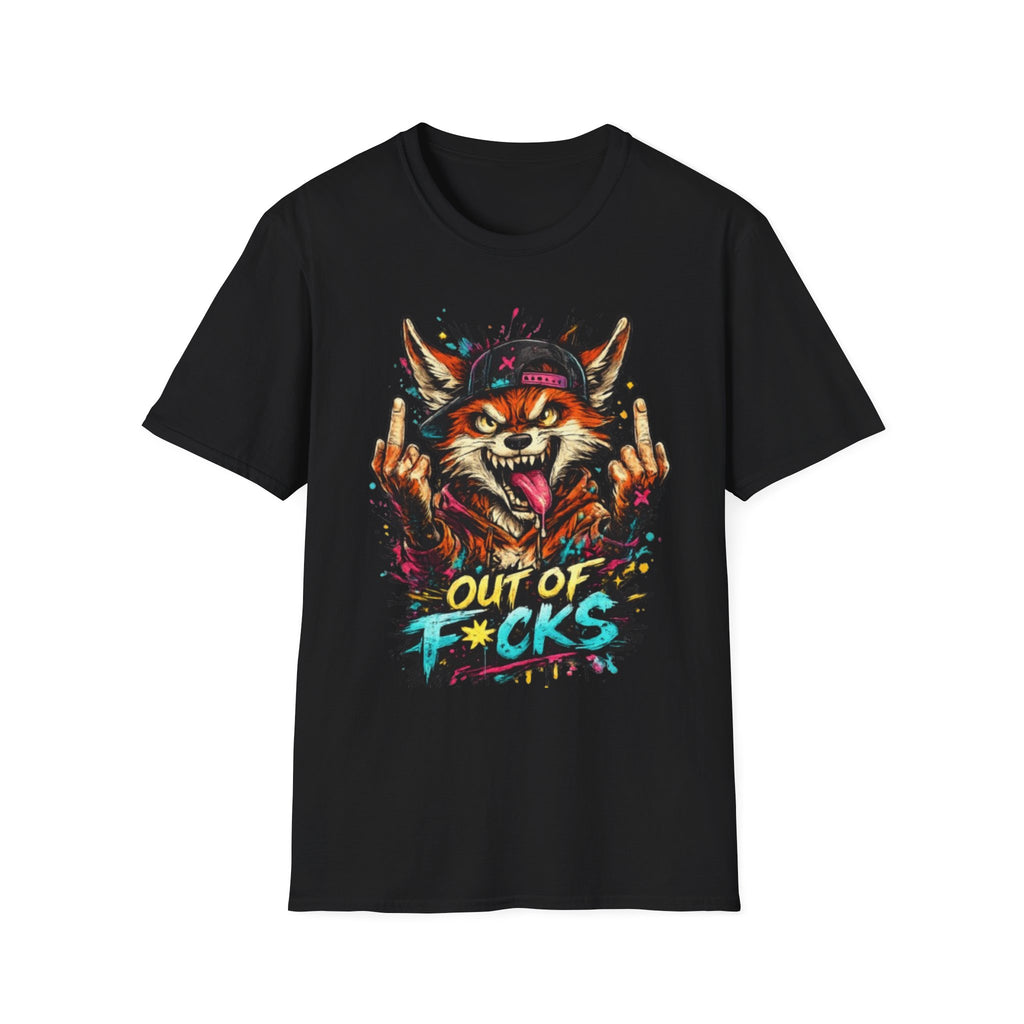 Out of F*cks Fox T-Shirt — Edgy Graphic Streetwear Tee