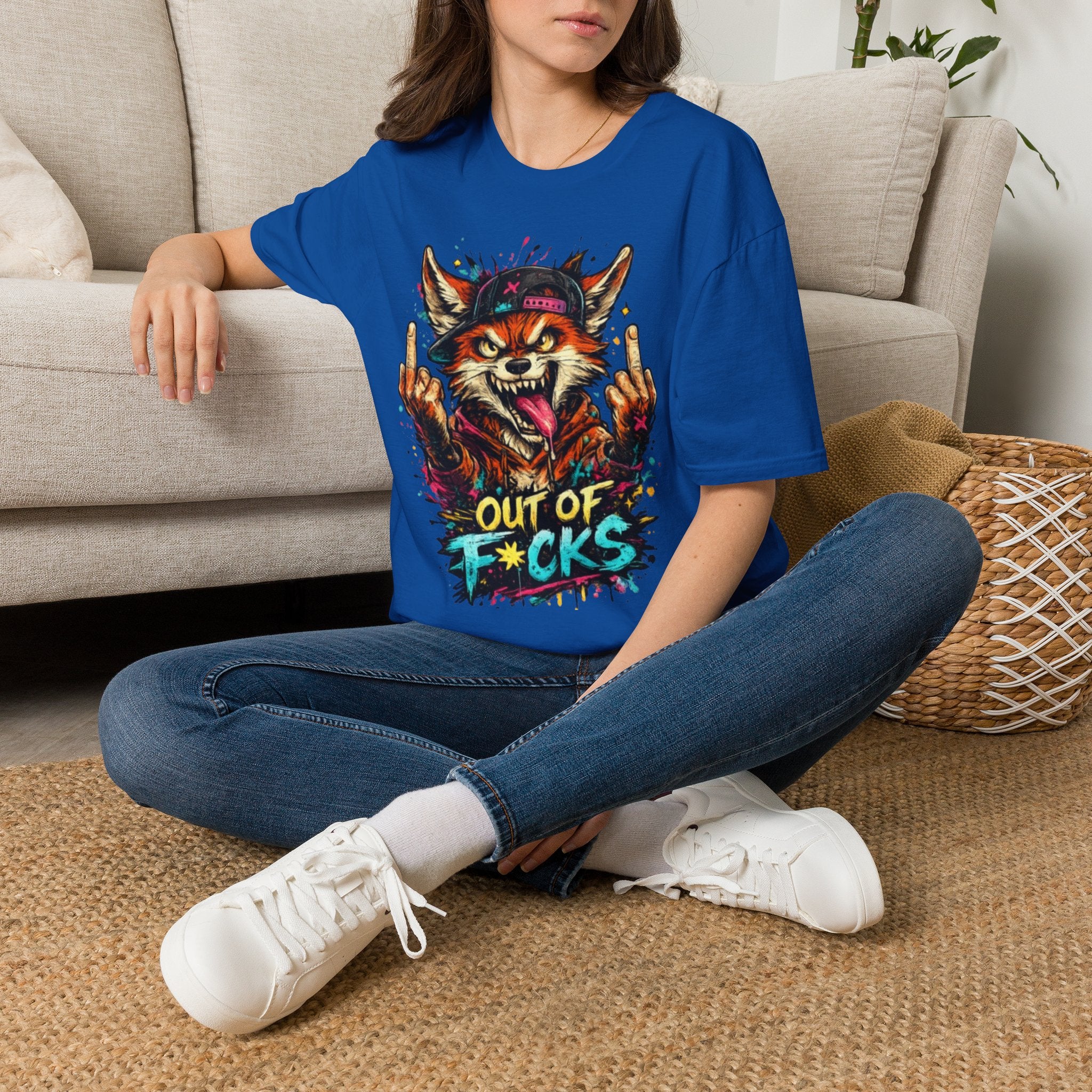 Out of F*cks Fox T-Shirt — Edgy Graphic Streetwear Tee