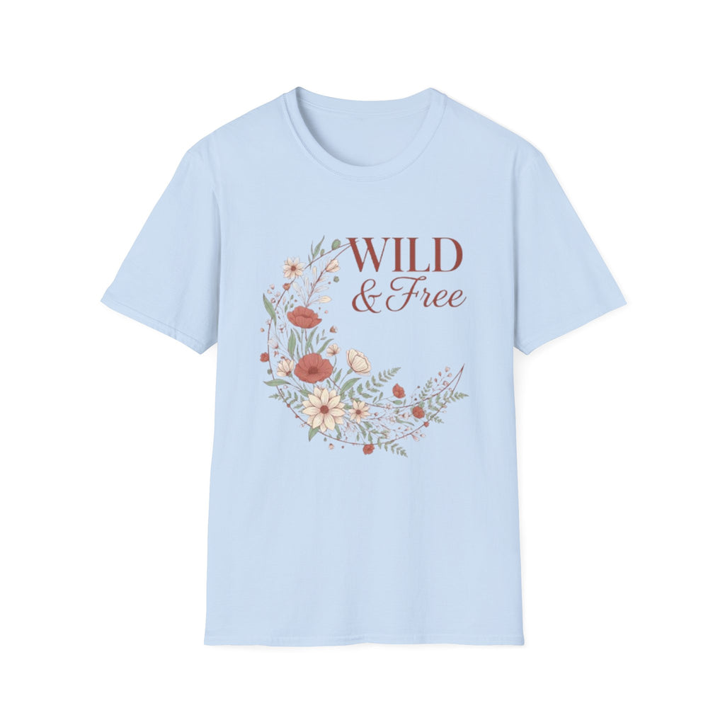 Minimal Floral Chest Tee — 'Be Kind' White T-Shirt