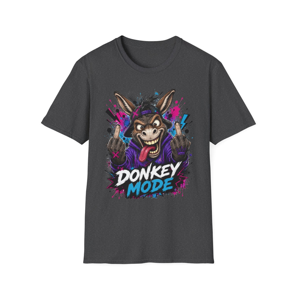 Donkey Mode Graphic T‑Shirt — Funny Donkey Face Streetwear Tee