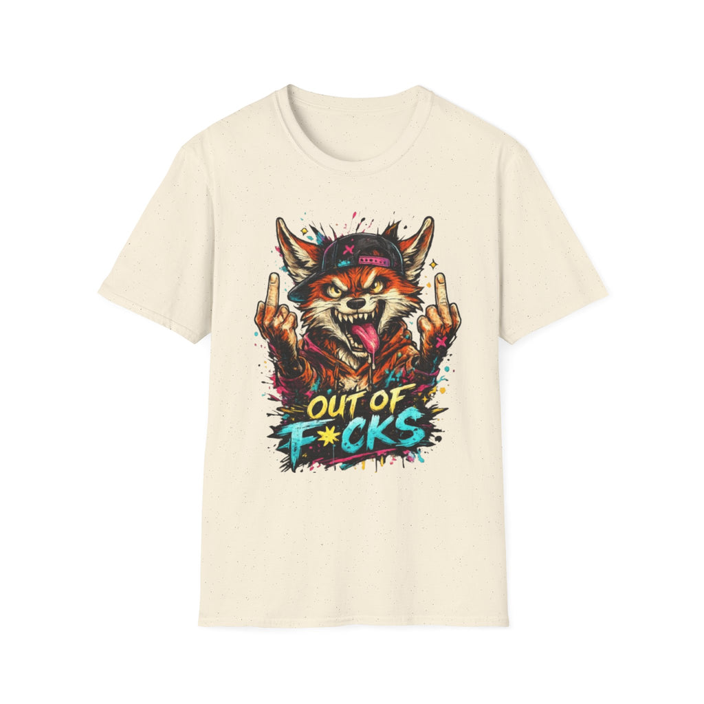 Out of F*cks Fox T-Shirt — Edgy Graphic Streetwear Tee