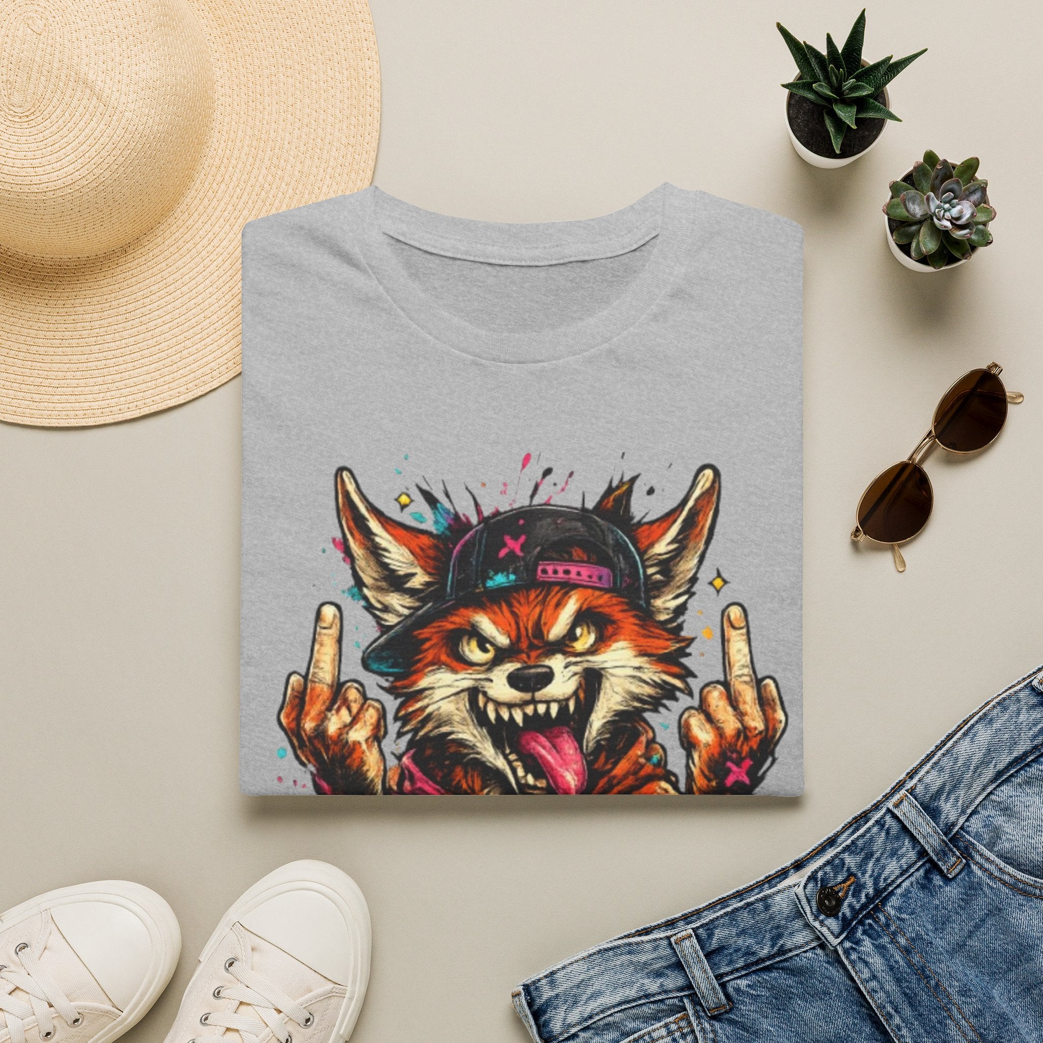 Out of F*cks Fox T-Shirt — Edgy Graphic Streetwear Tee