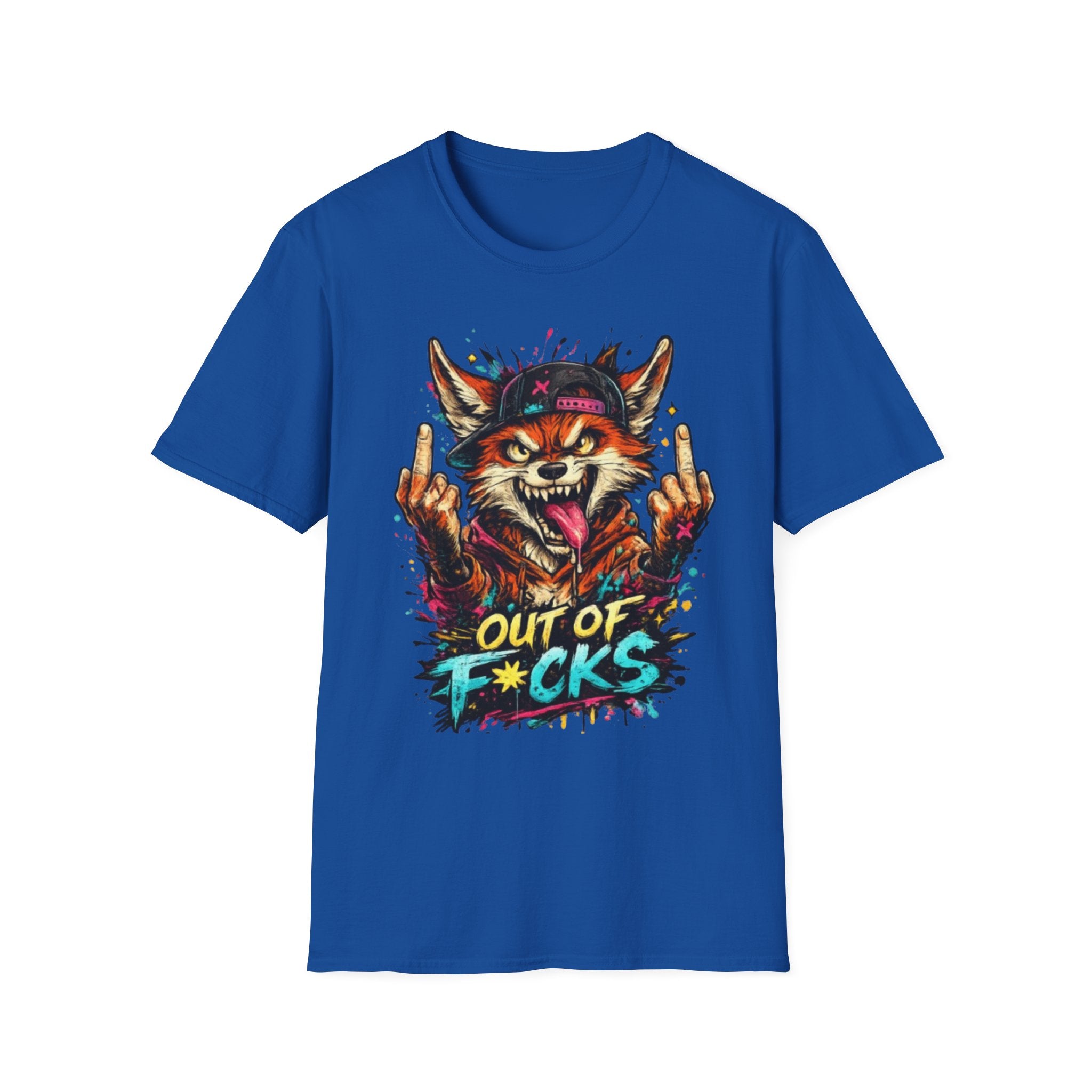 Out of F*cks Fox T-Shirt — Edgy Graphic Streetwear Tee