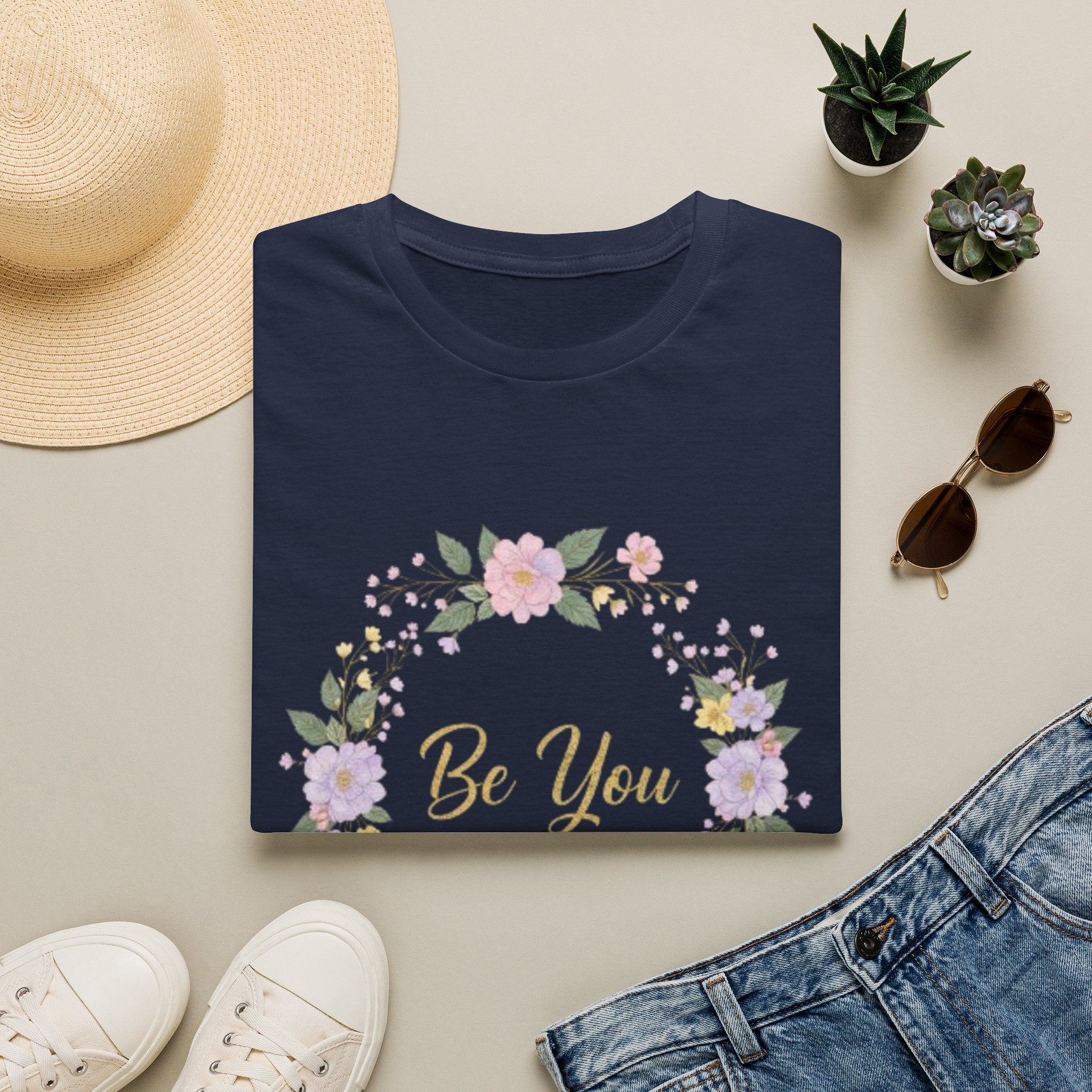 Be You Floral T-Shirt — Inspirational Women’s Self-Love Tee