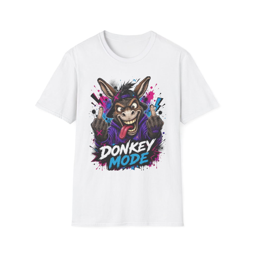 Donkey Mode Graphic T‑Shirt — Funny Donkey Face Streetwear Tee