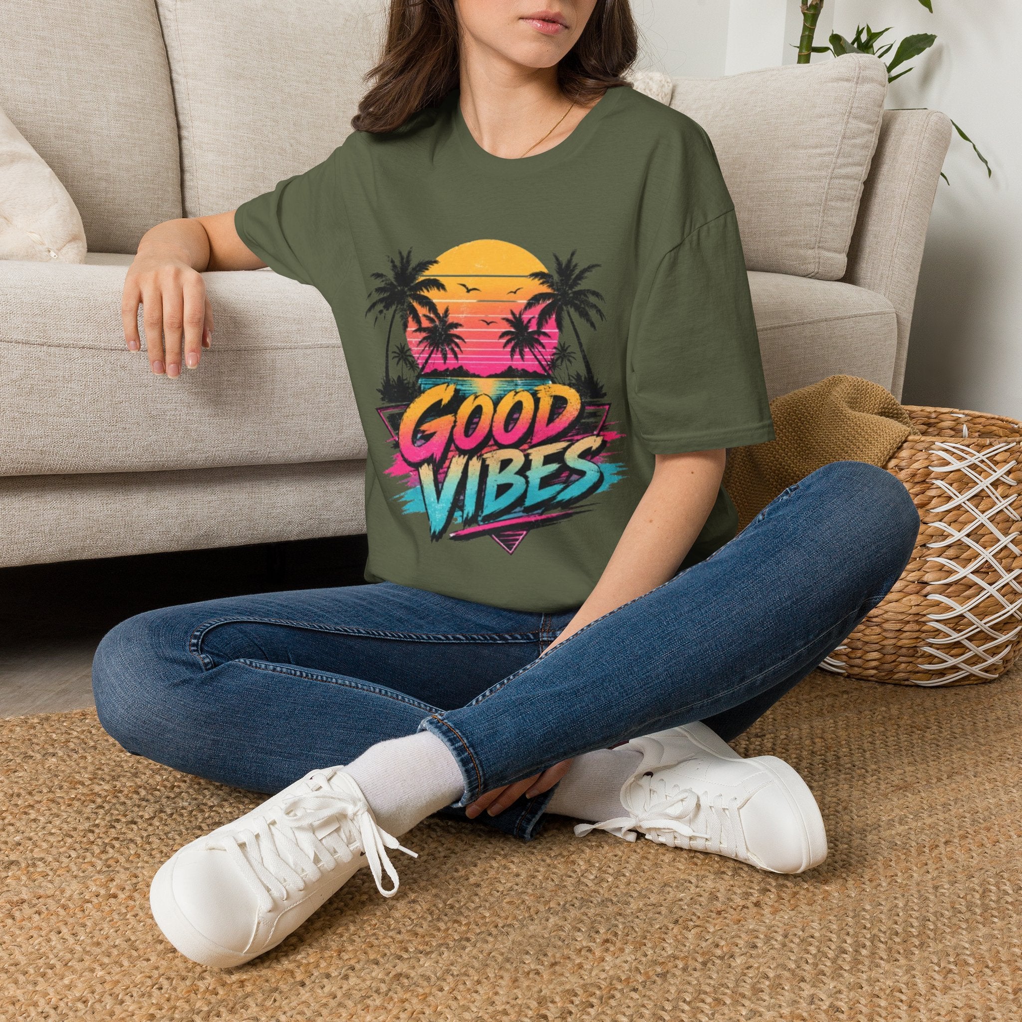 Good Vibes Palm Sunset T-Shirt