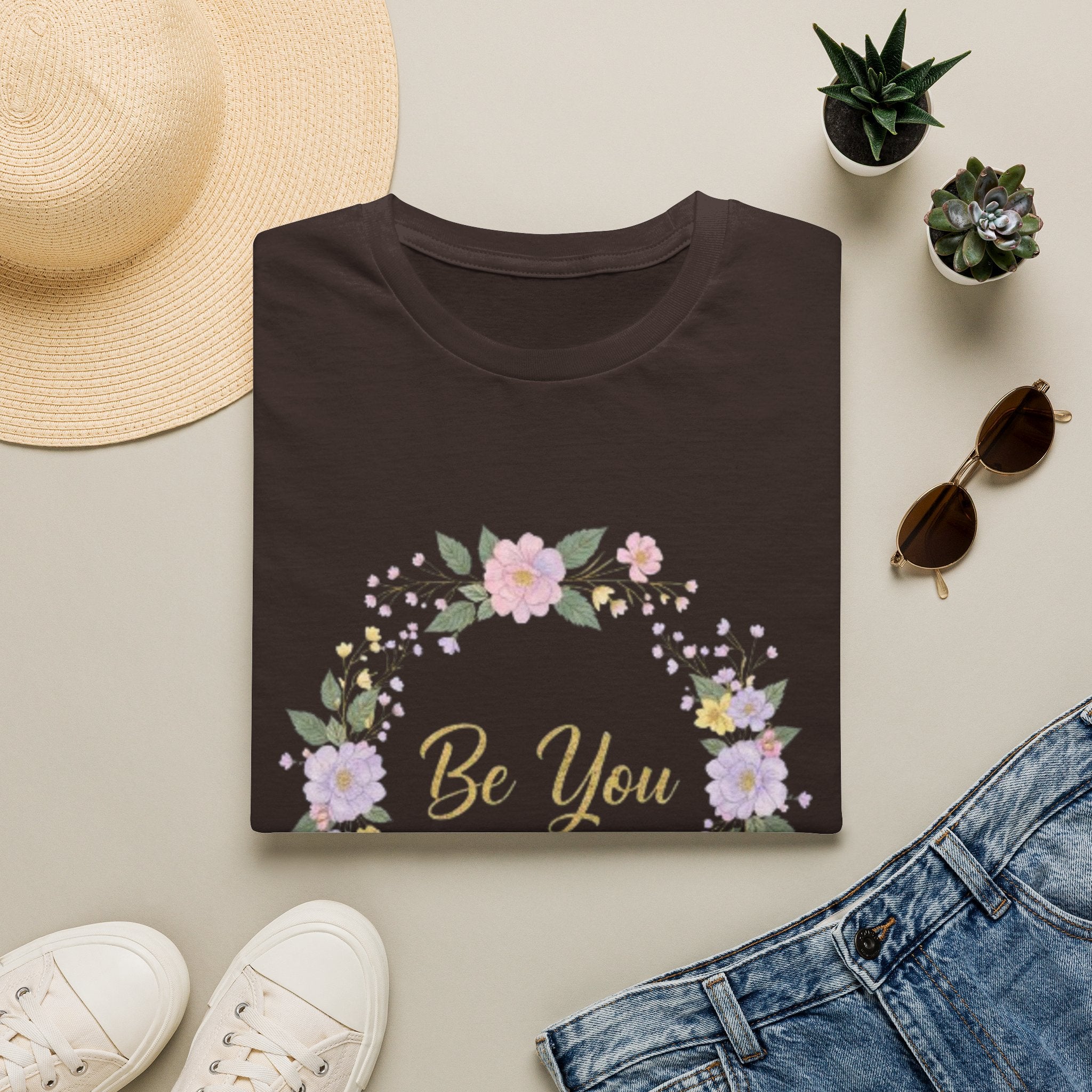 Be You Floral T-Shirt — Inspirational Women’s Self-Love Tee