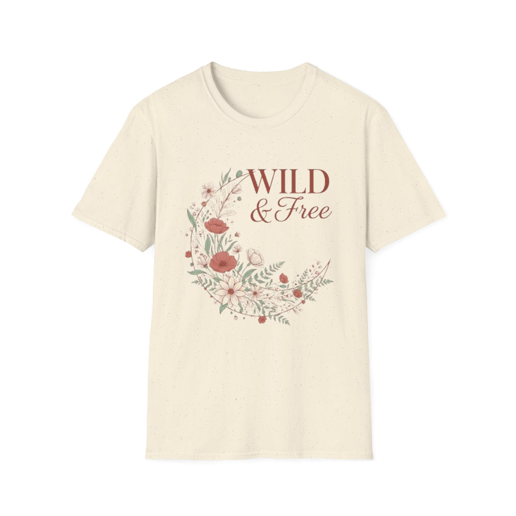 Minimal Floral Chest Tee — 'Be Kind' White T-Shirt