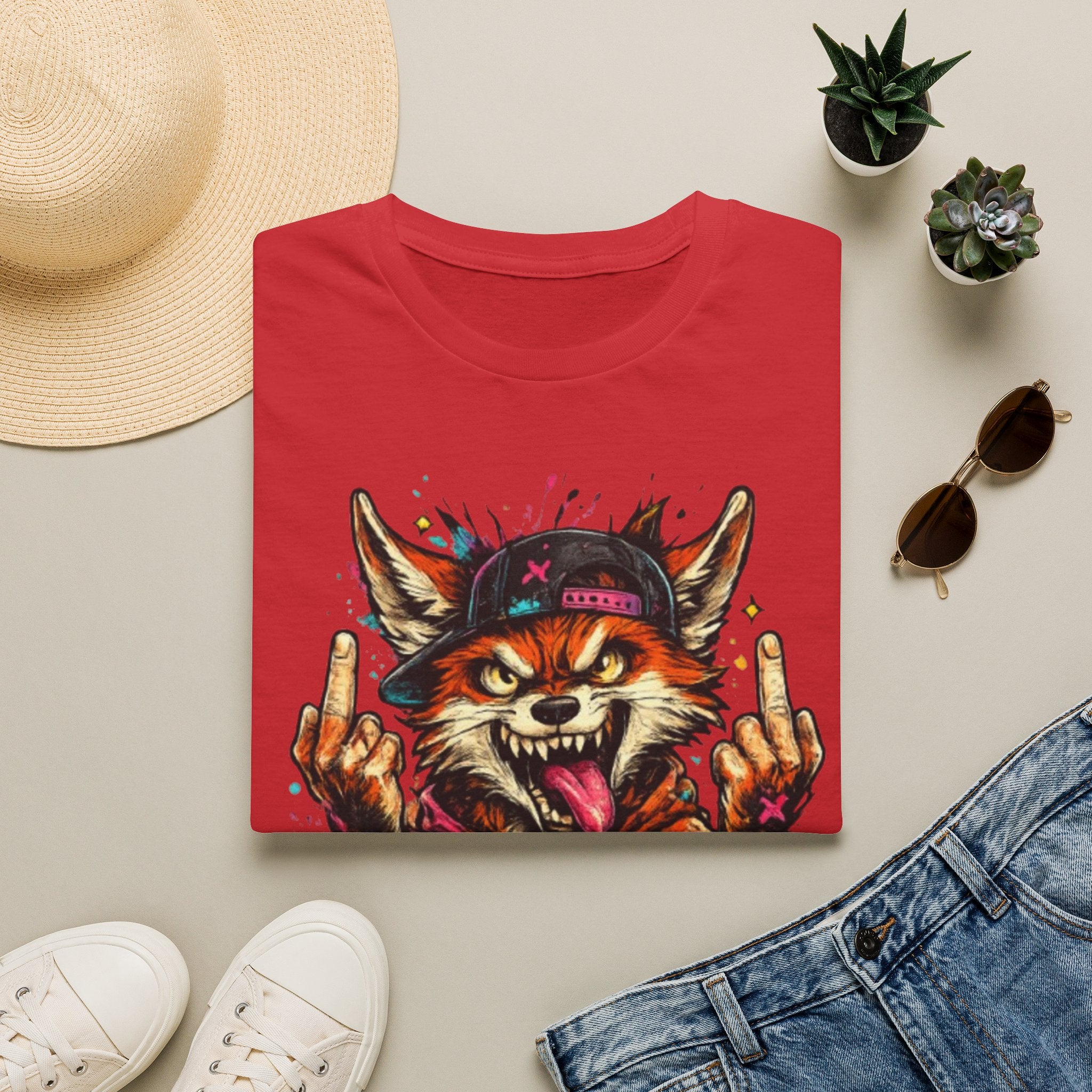 Out of F*cks Fox T-Shirt — Edgy Graphic Streetwear Tee