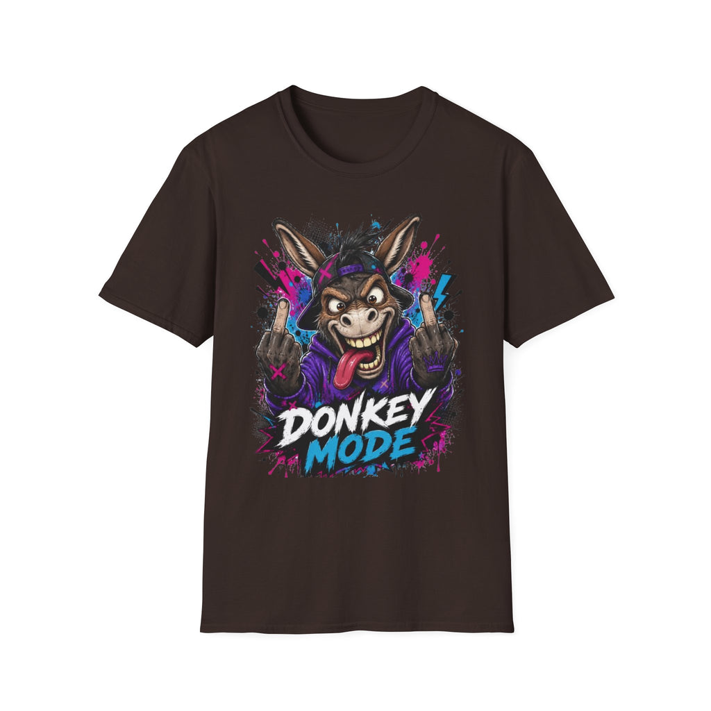 Donkey Mode Graphic T‑Shirt — Funny Donkey Face Streetwear Tee