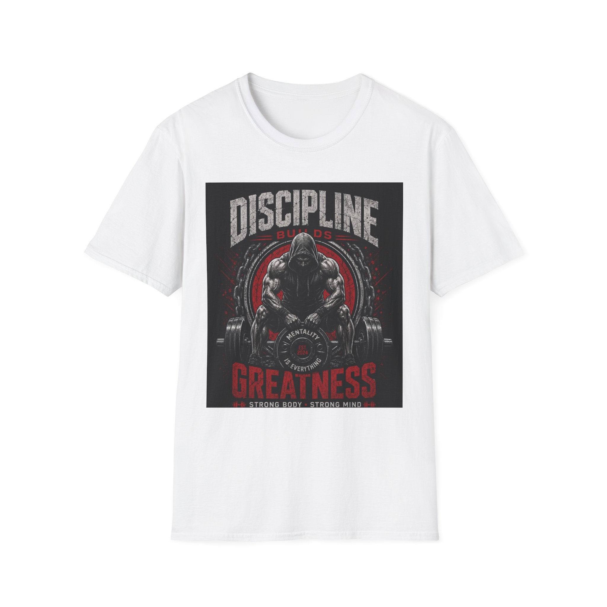 Discipline Builds Greatness T-Shirt — Motivational Gym Workout Tee