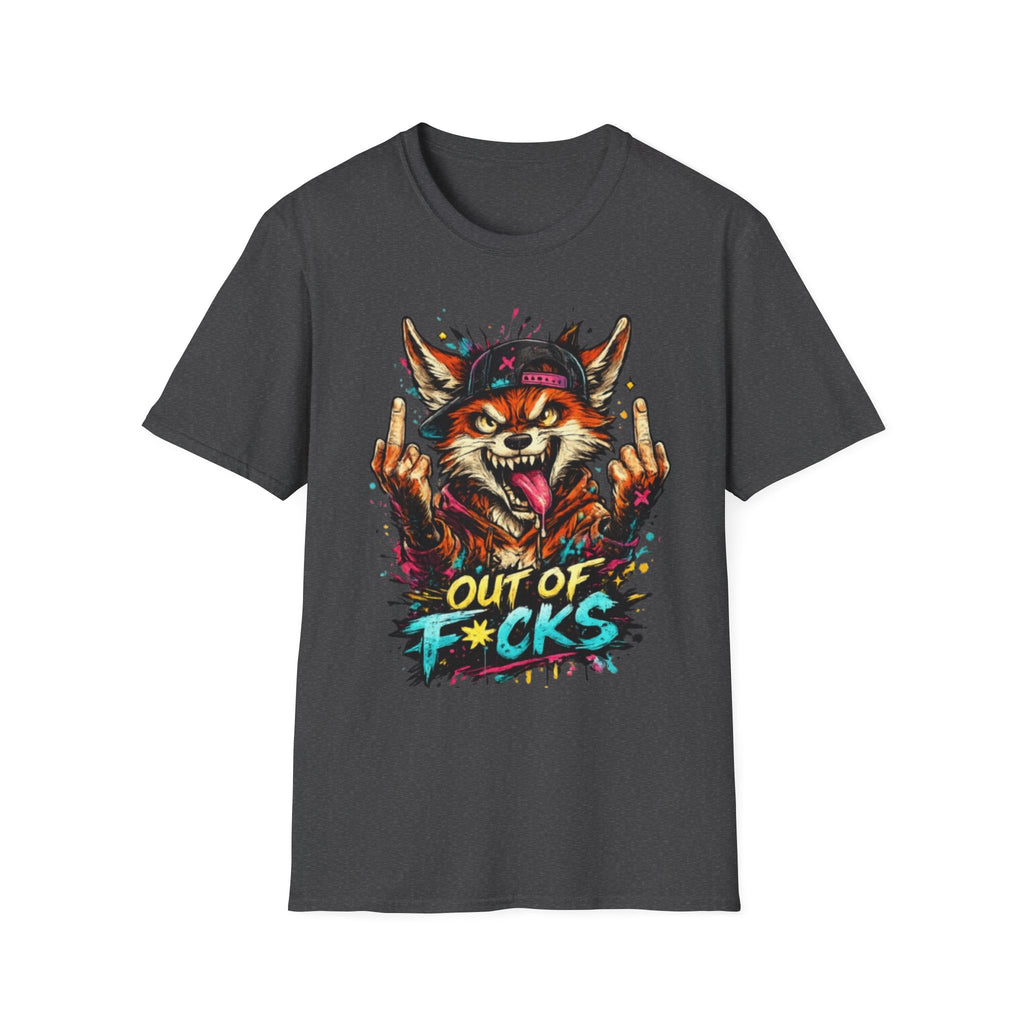 Out of F*cks Fox T-Shirt — Edgy Graphic Streetwear Tee