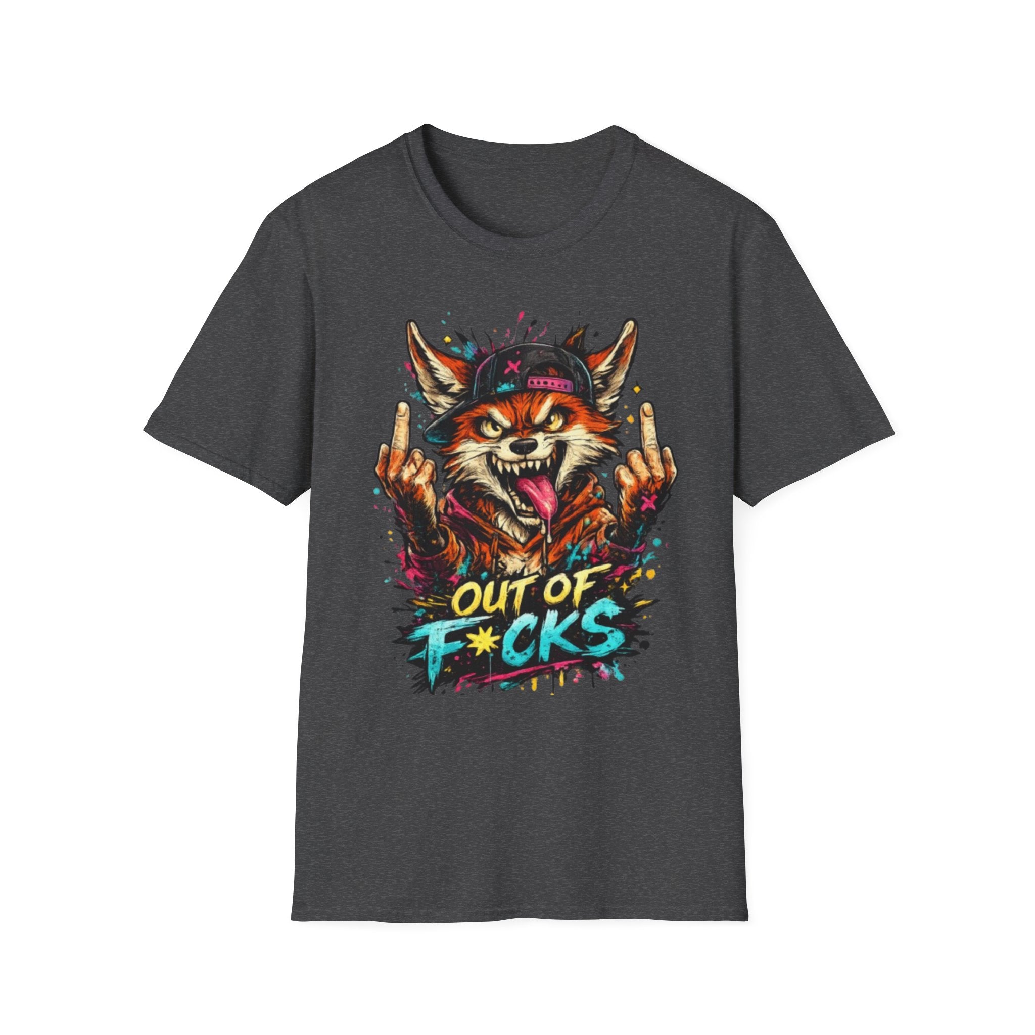Out of F*cks Fox T-Shirt — Edgy Graphic Streetwear Tee