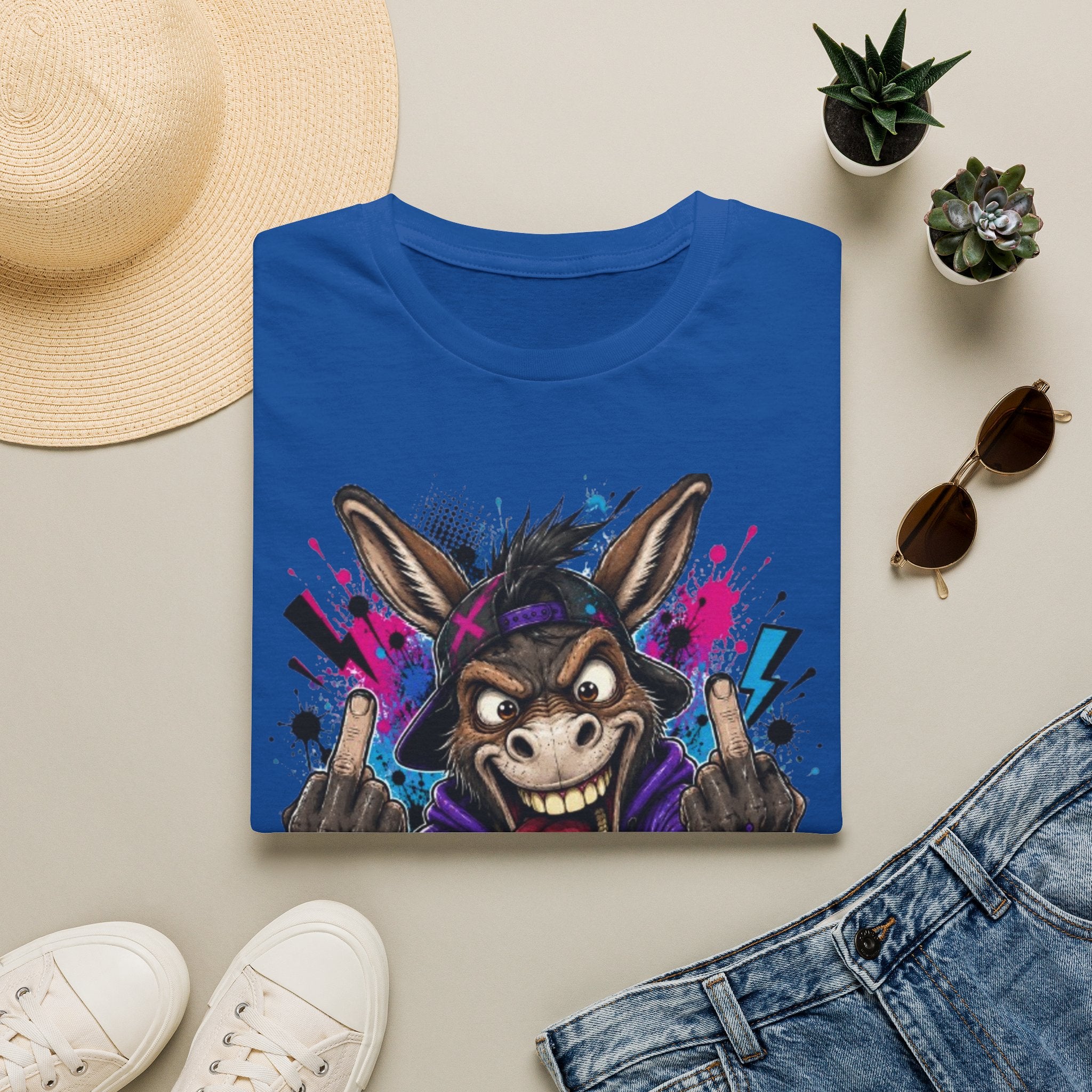 Donkey Mode Graphic T‑Shirt — Funny Donkey Face Streetwear Tee