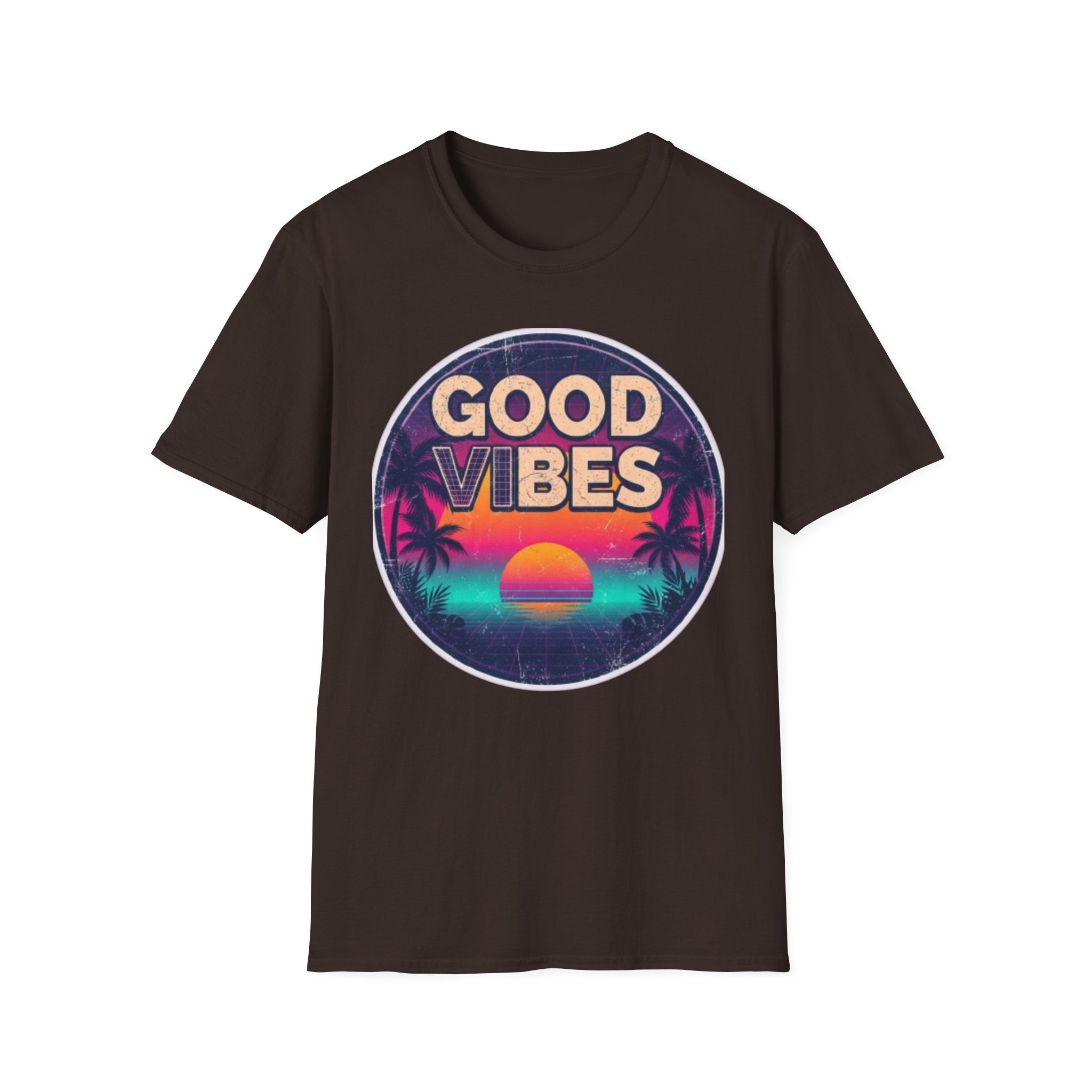 Good Vibes Retro Sunset T‑Shirt