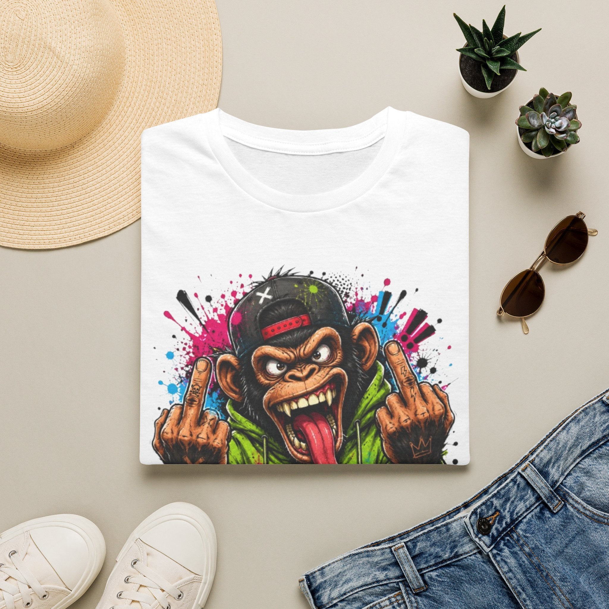 T-Shirt — 'Zero Chill' Angry Monkey Graphic Tee