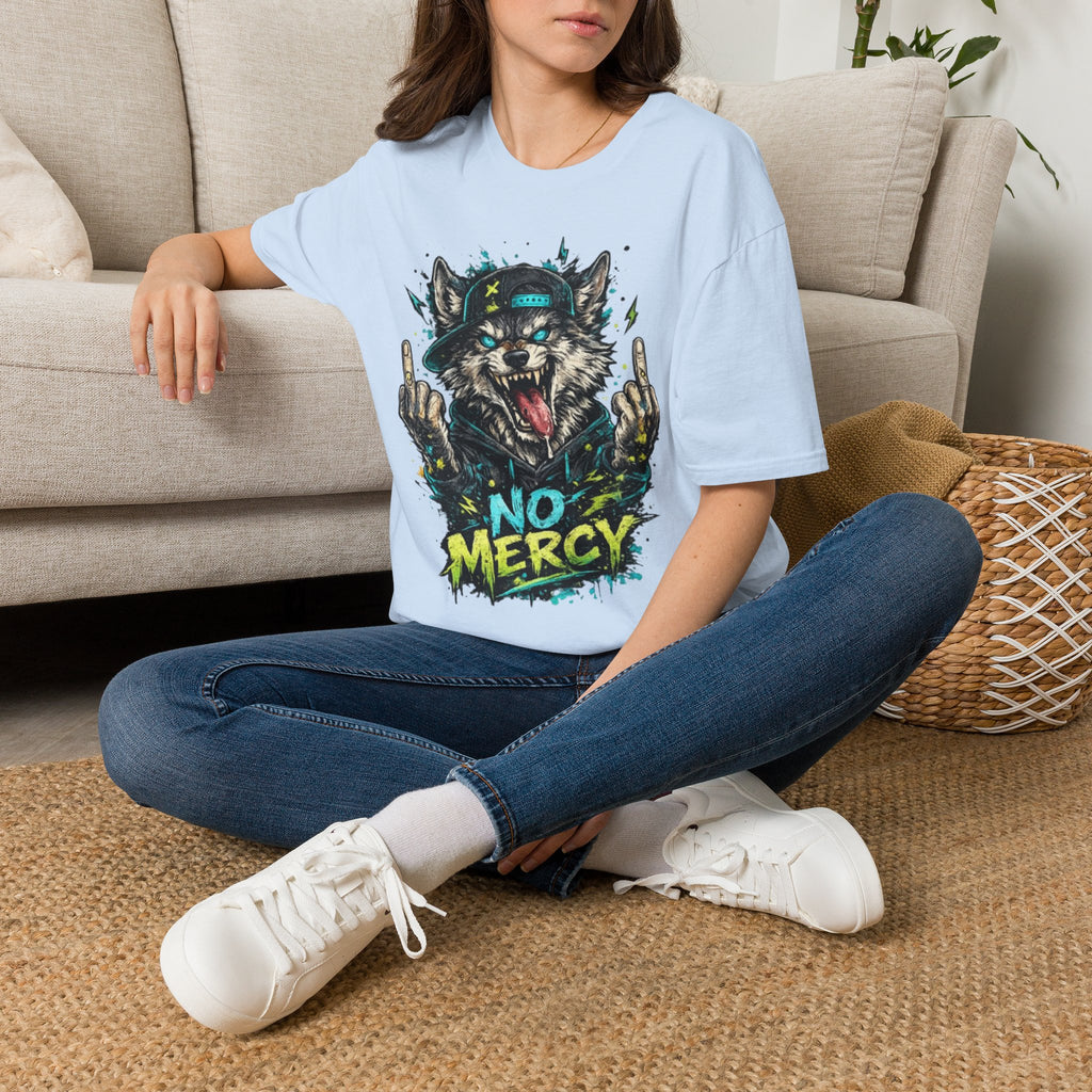 Wolf Graphic Tee — 'No Mercy' Streetwear T-Shirt