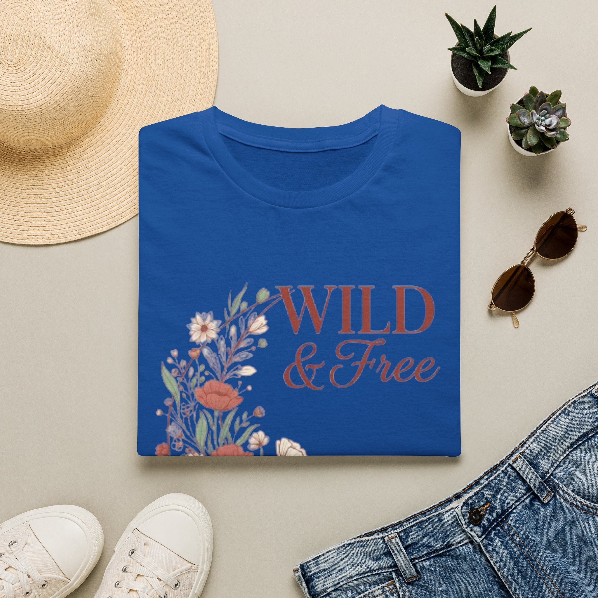 Minimal Floral Chest Tee — 'Be Kind' White T-Shirt